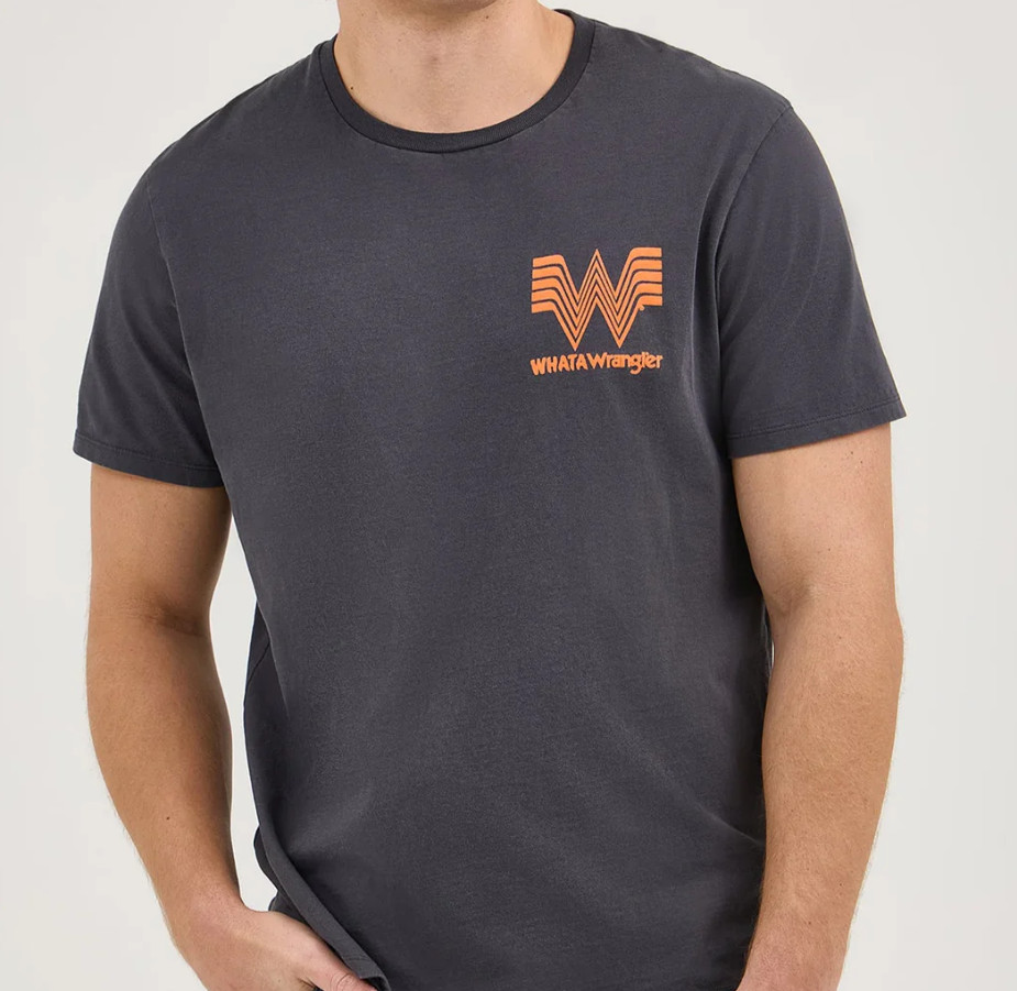Wrangler® x Whataburger® Men&rsquo;s Ingredient T-Shirt Deep Indigo Blue Size M NWT