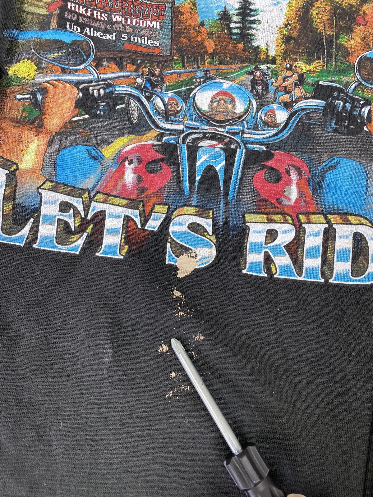 Work Sucks Let&rsquo;s Ride Shirt Mens XL Black Biker Motorcycle Graphic Tee Funny