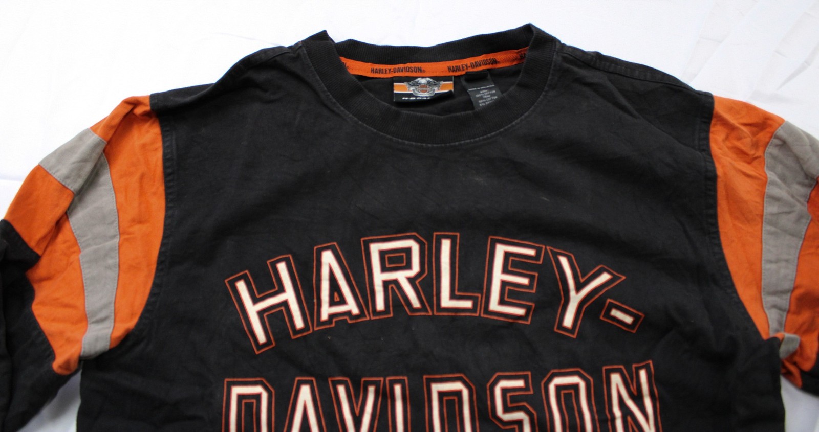Harley-Davidson Men&rsquo;s Long Sleeve H-D Racing Print T-Shirt AC2 Black Medium
