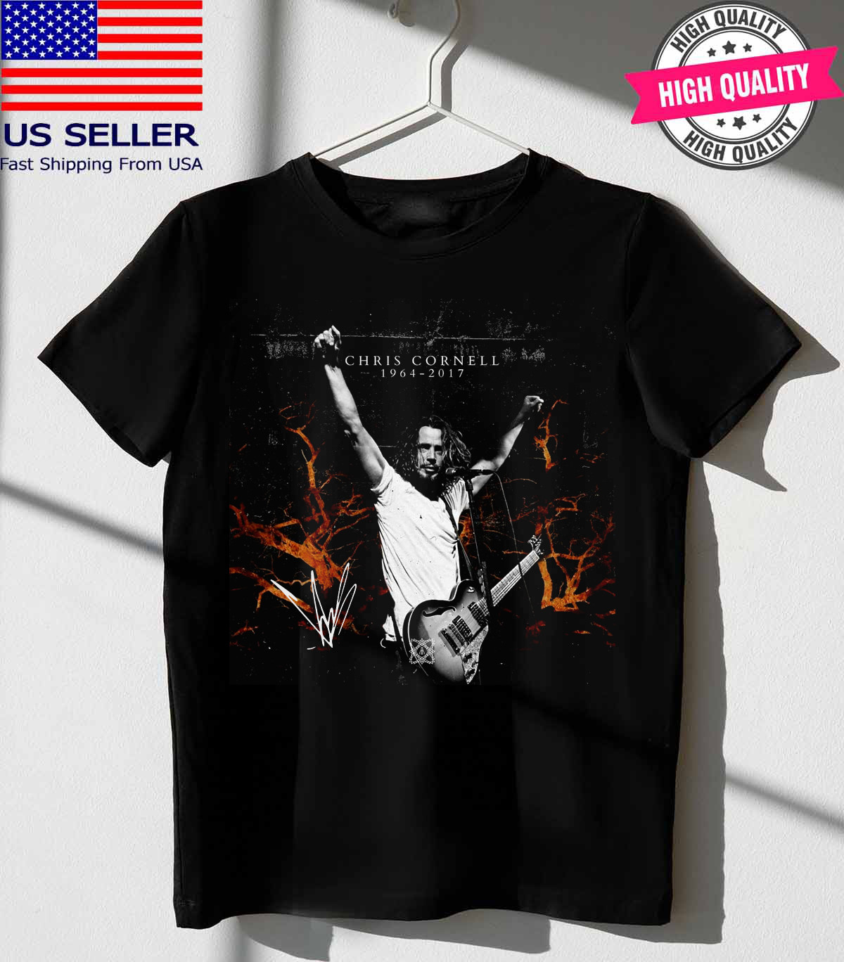 Chris Cornell Signature 1964 2017 Shirt Classic Black Unisex S-5XL 1J0241