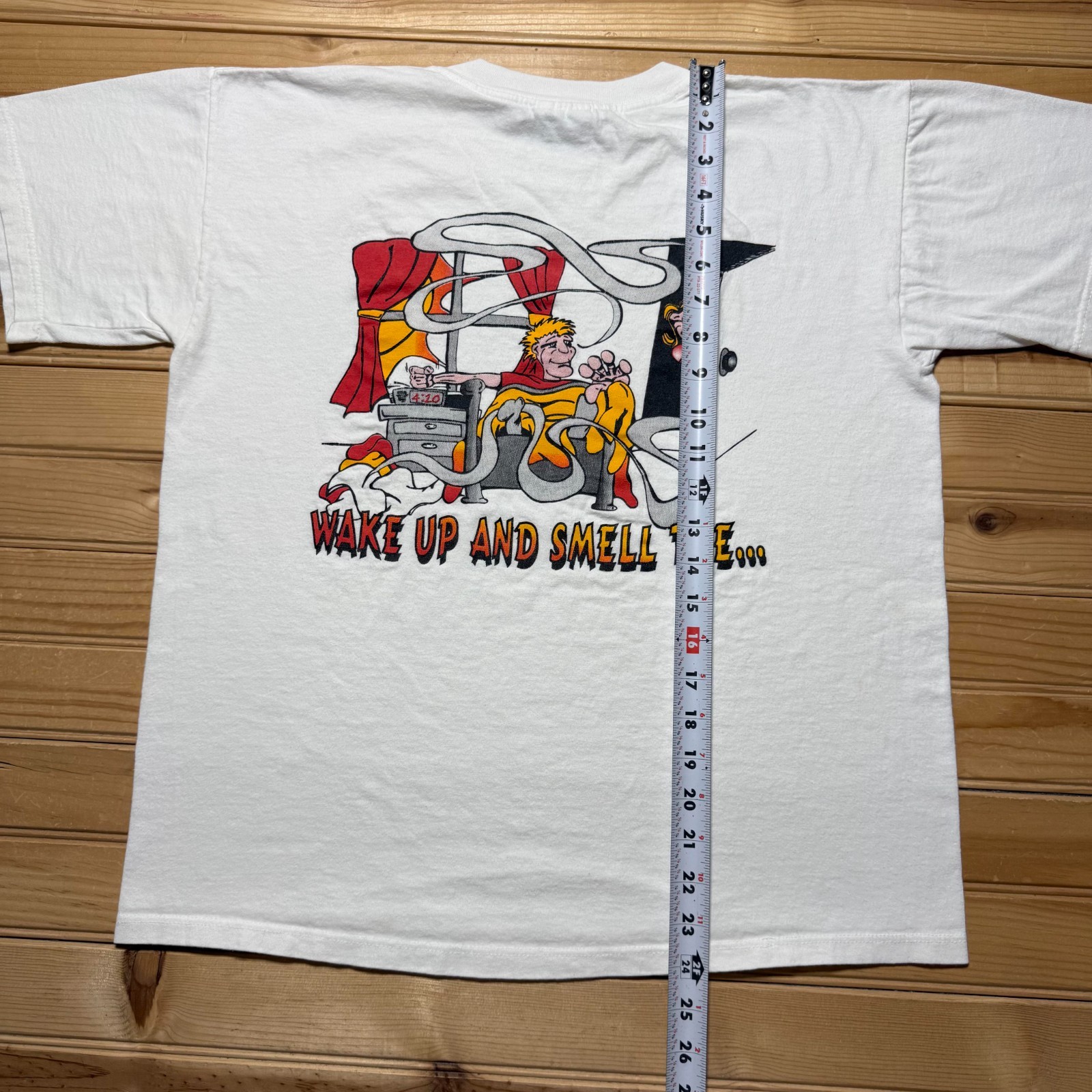 Vintage 90s Pi Kappa Alpha Epsilon Wake Up And Smell The Graphic T-Shirt Medium