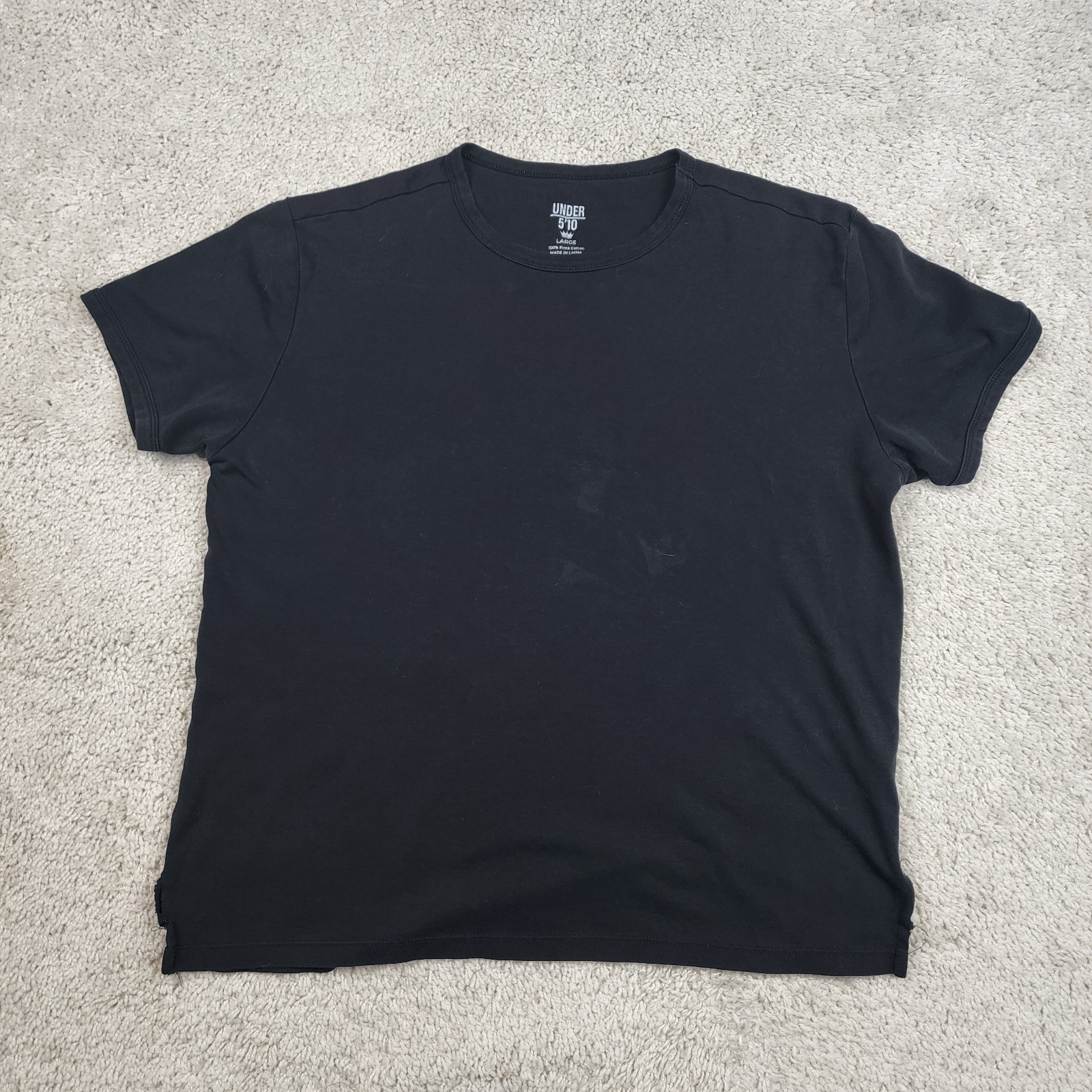 Under 510 Shirt Mens Size Large Black Pima Cotton Clean Casual Travel Soft Dad