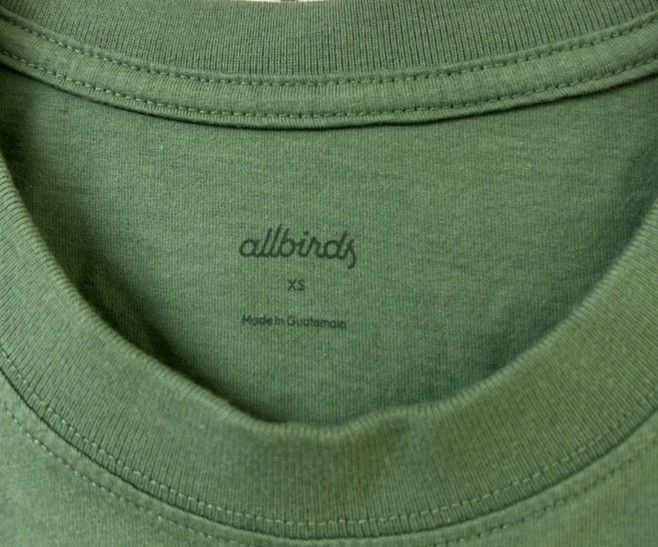NWT Allbirds Mens Cotton Tee in Hazy Cargo XS
