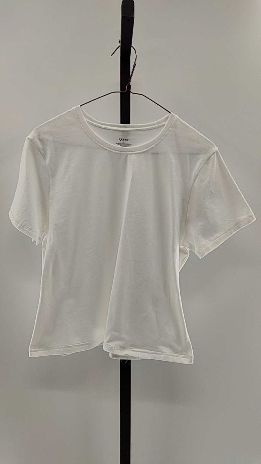 Quince Men Cotton Modal Crew Neck Tee Sleeved Top White L