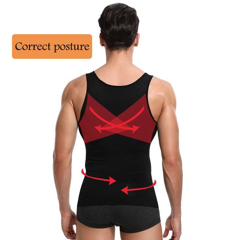 Men&rsquo;s Slimming Vest Body Shaper Abs Abdomen Compression Shirt Workout Tank Tops