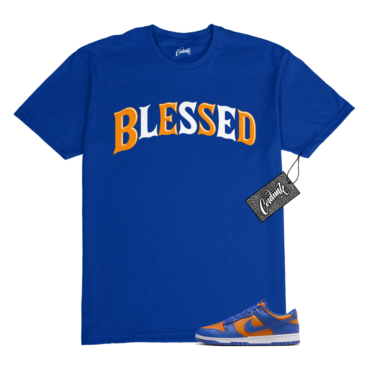 Dunk Knicks Team Royal Blue Orange Low Bright Ceramic T Shirt to Match BW BLS