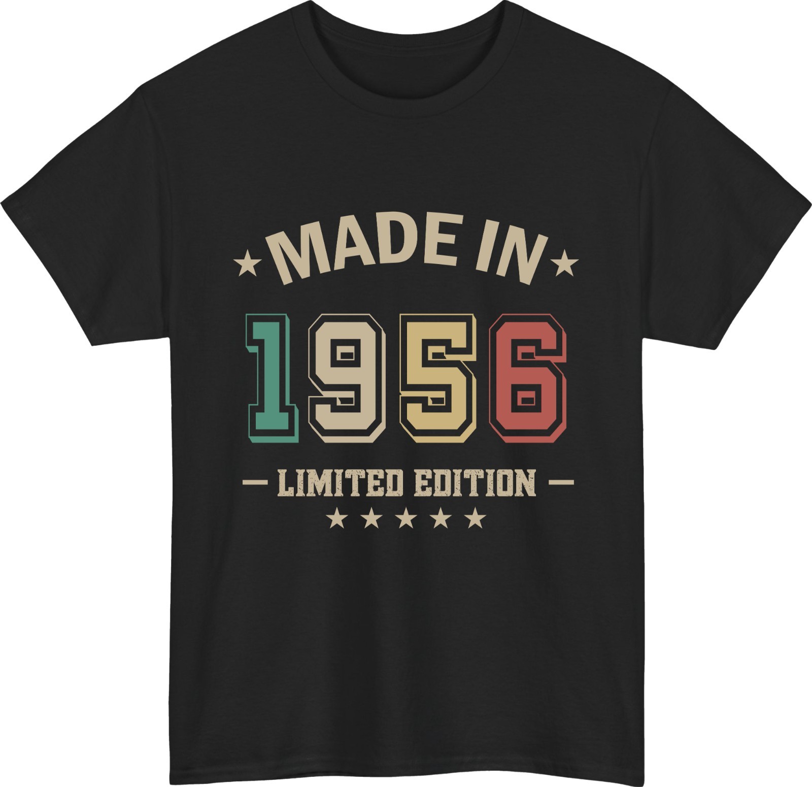 Made In 1956 Limited Edition Retro T-Shirt Vintage 69th Birthday Gift Tee Top