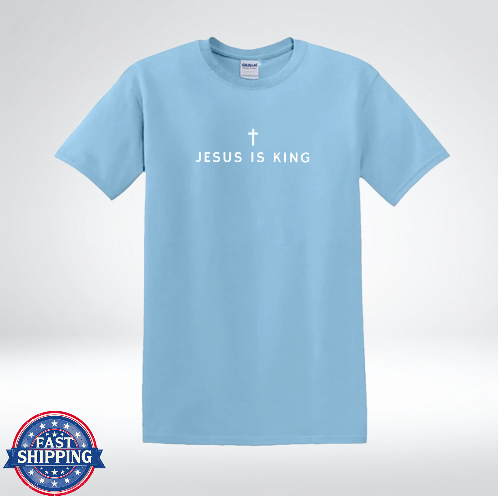 Jesus Is King Faith Cross Christian Apparel Gift T-Shirt