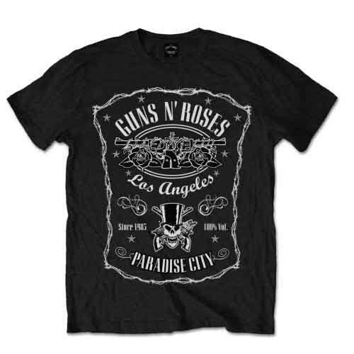 Guns N Roses &lsquo;Paradise City Label&rsquo; T shirt – NEW OFFICIAL