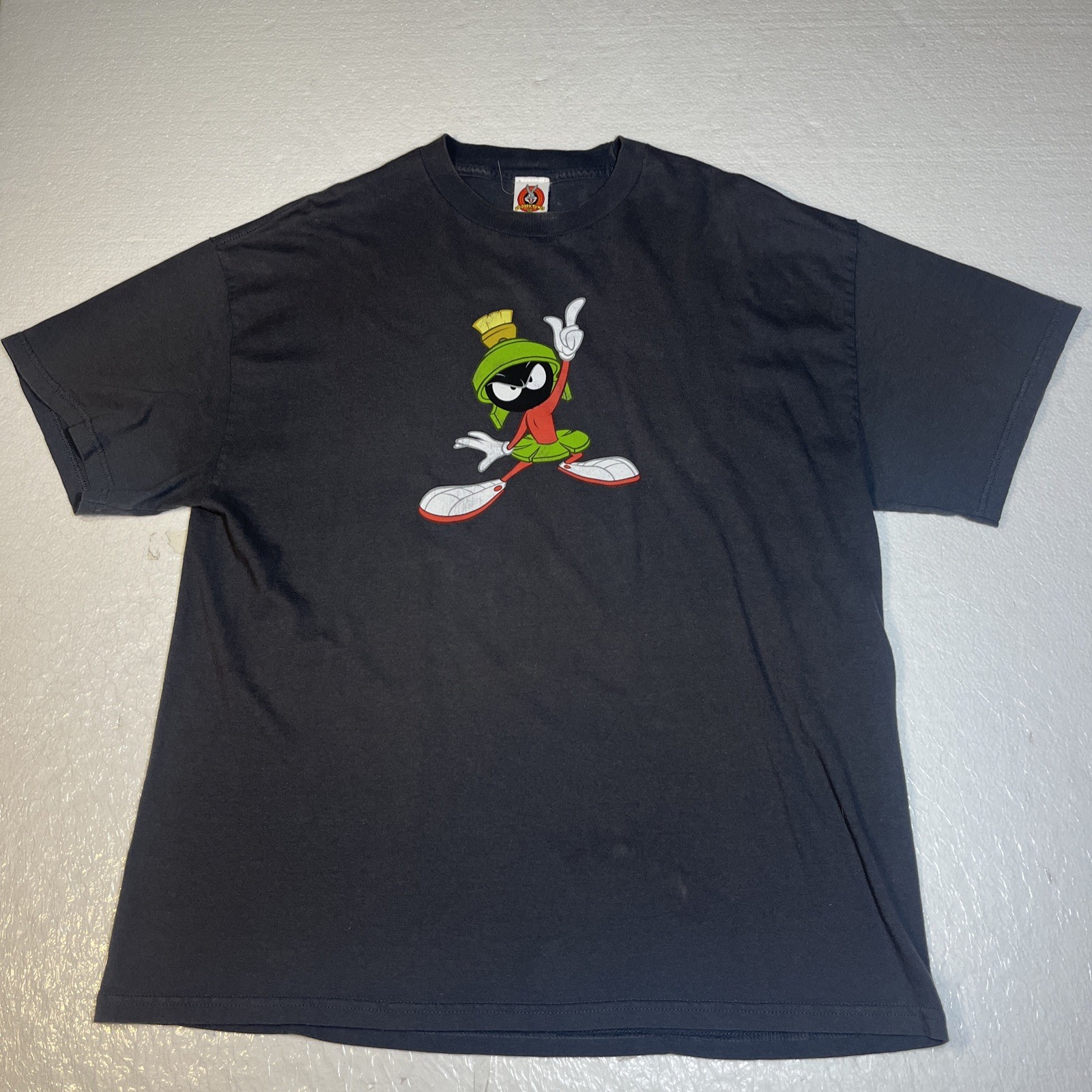 Vintage Looney Tunes Charcoal Gray Marvin the Martian Shirt XL