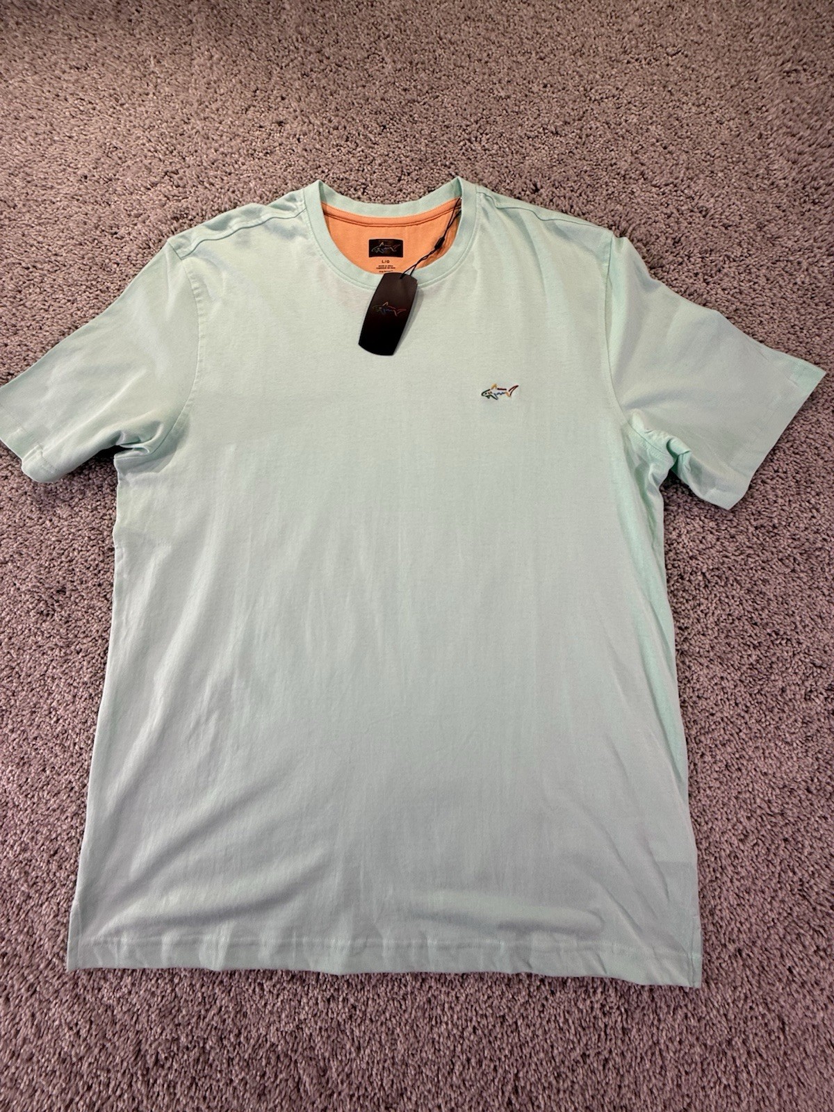 NWT Greg Norman Teal Geeen Blue Crew Neck Men’s Large