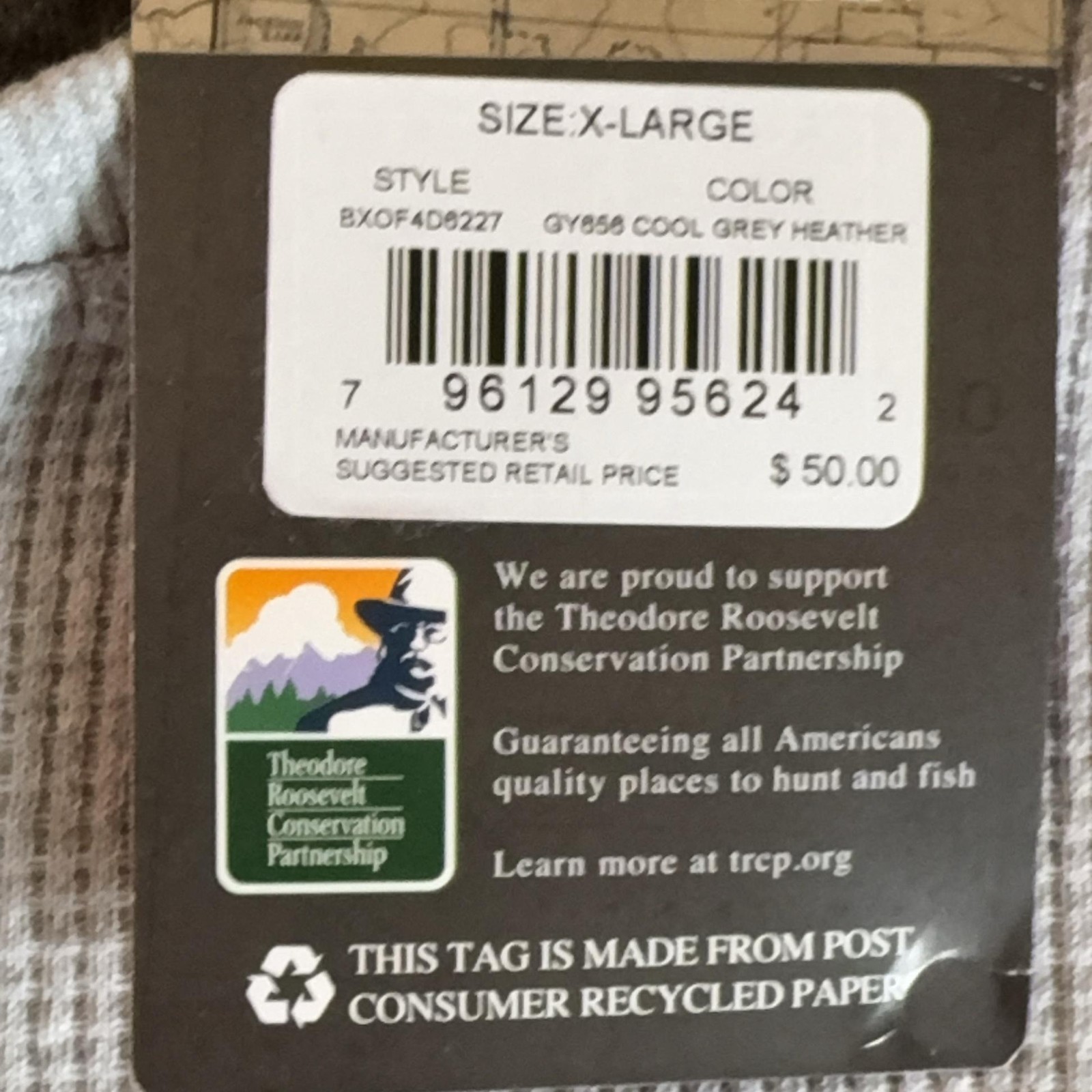 The American Outdoorsman Shirt Mens XL Gray Thermal Henley Dart&rsquo;s Camp NWT $50