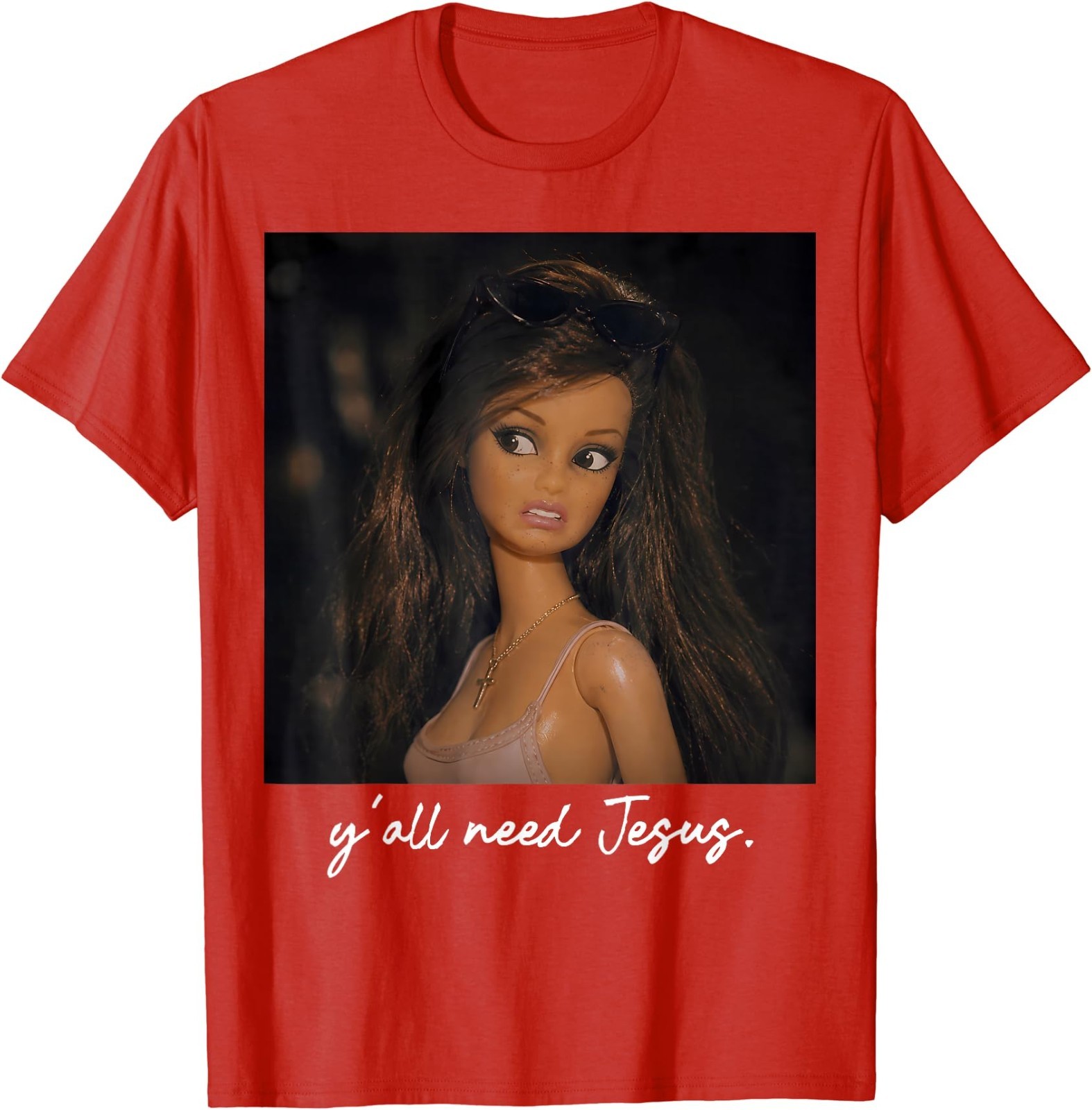 Ya&rsquo;ll Need Jesus Disgusted Face Christian Funny T-Shirt