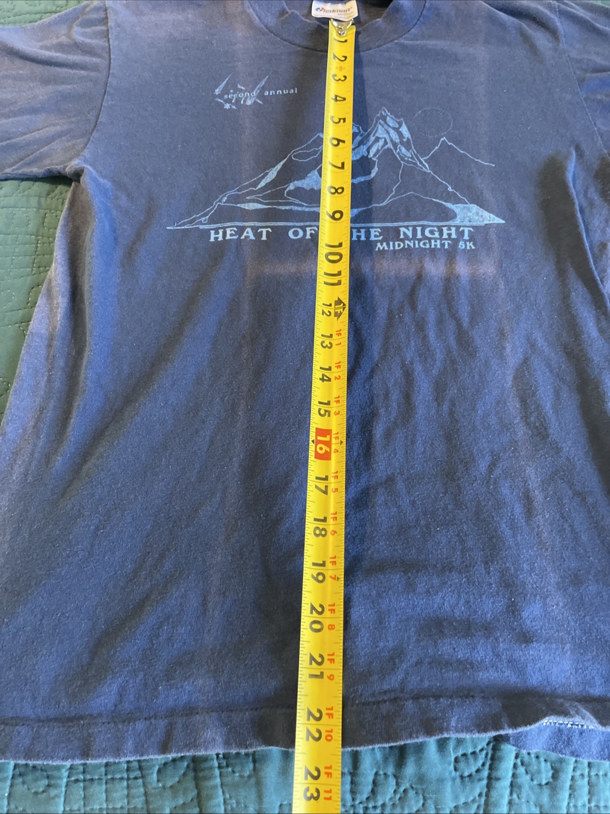 1980&rsquo;s Stedman Hi- Crew Graphic Runners T-Shirt, Heat Of The Night, S-M