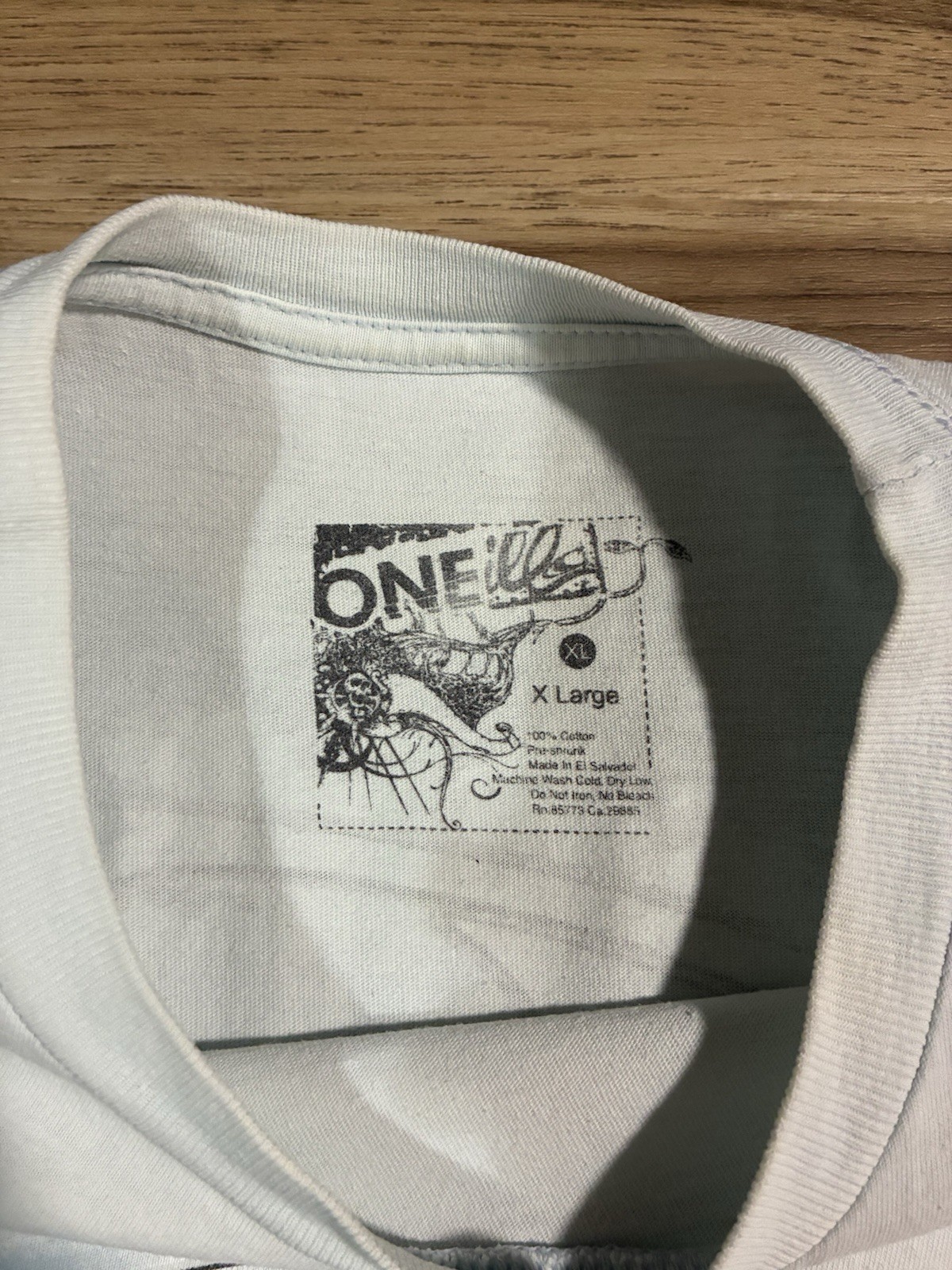 O&rsquo;Neill Surf Y2K Shirt Mens XL Skater White Blue Spellout Logo Double Sided