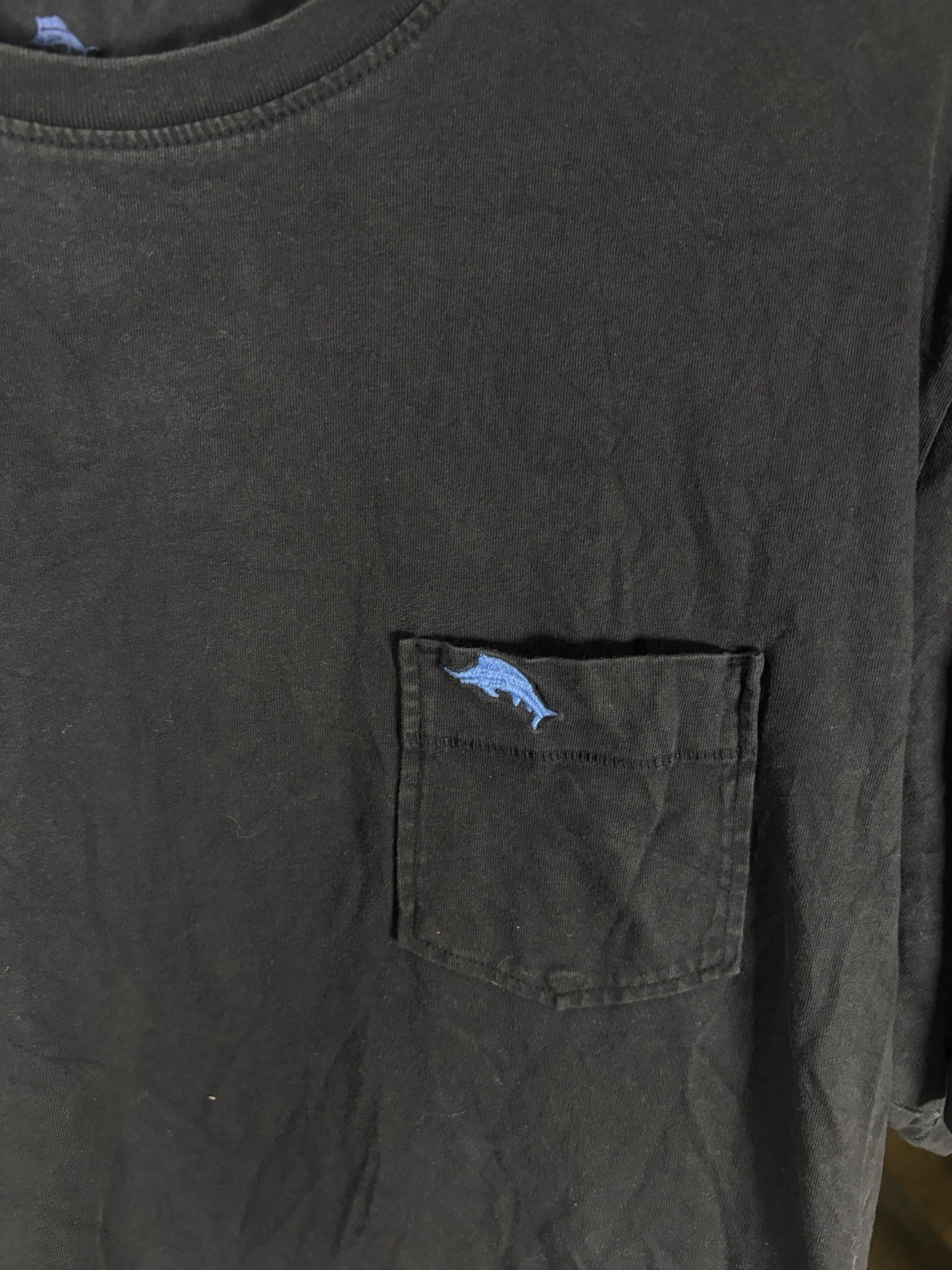 Tommy Bahama Logo Pocket Men&rsquo;s Black Short Sleeve Crew Neck T-Shirt Size L