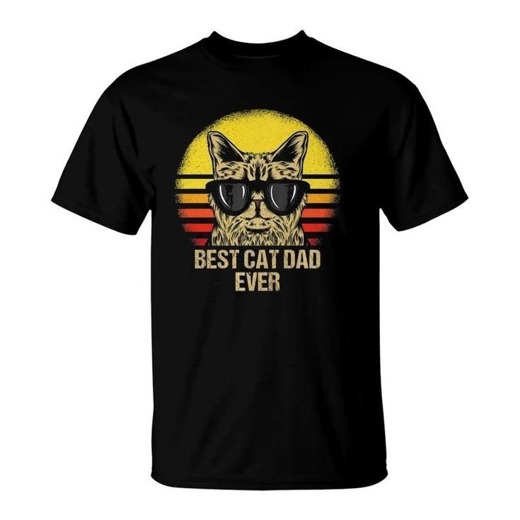 Mens Best Cat Dad Ever Fathers Day Cat Daddy T-Shirt