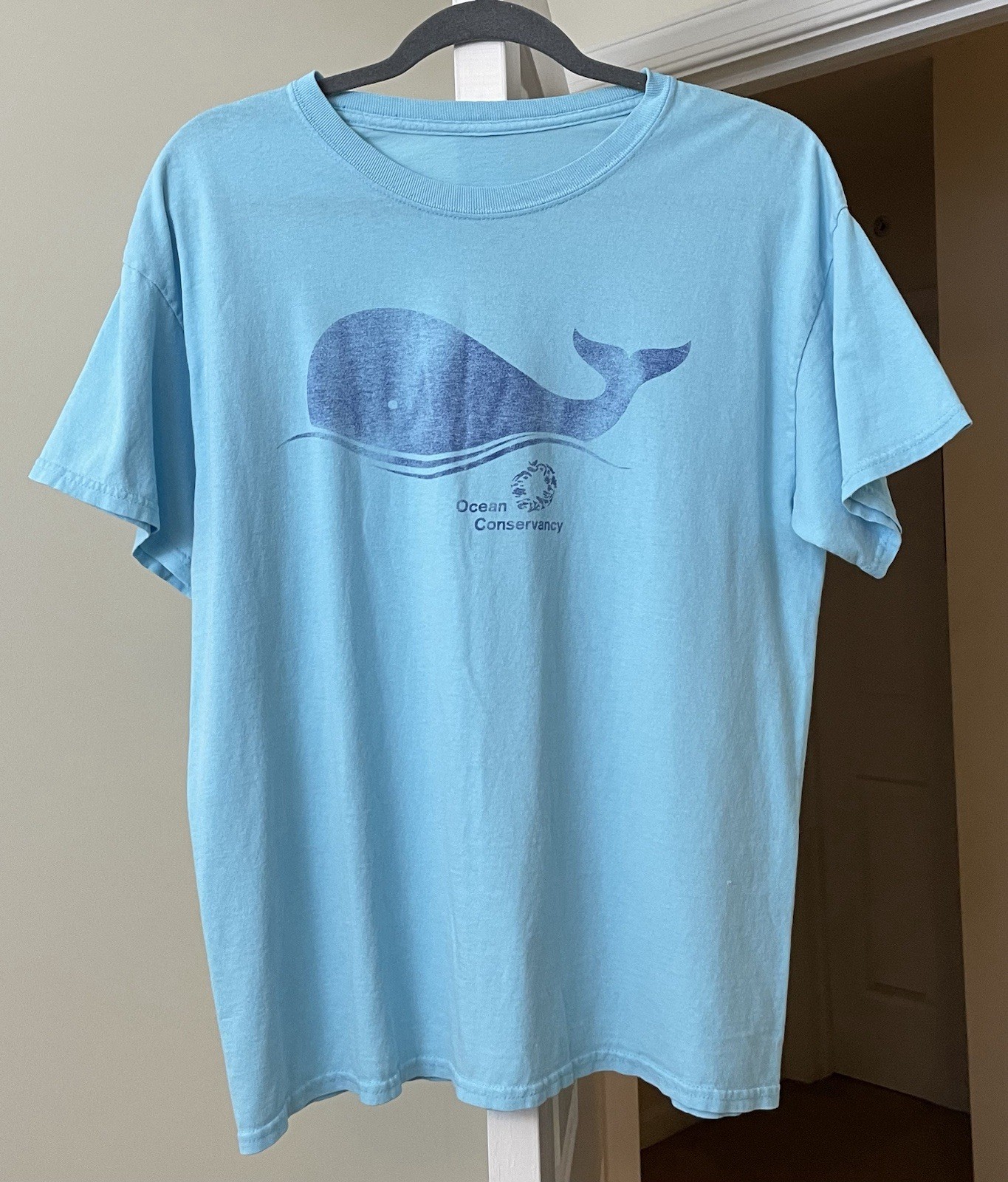 Ocean Conservancy T-Shirt Whale Blue Graphic Coastal Pullover Men&rsquo;s Large