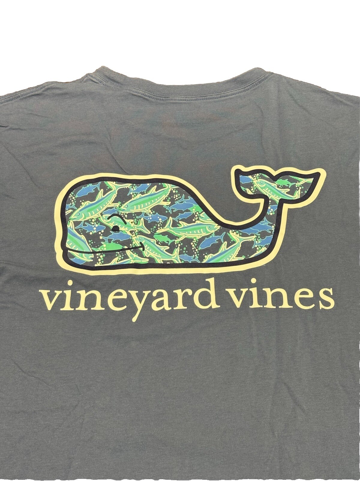 Vineyard Vines Men SS Whale Pocket Crew Tee T-Shirt « SCHOOL OF TUNA WHL FL »