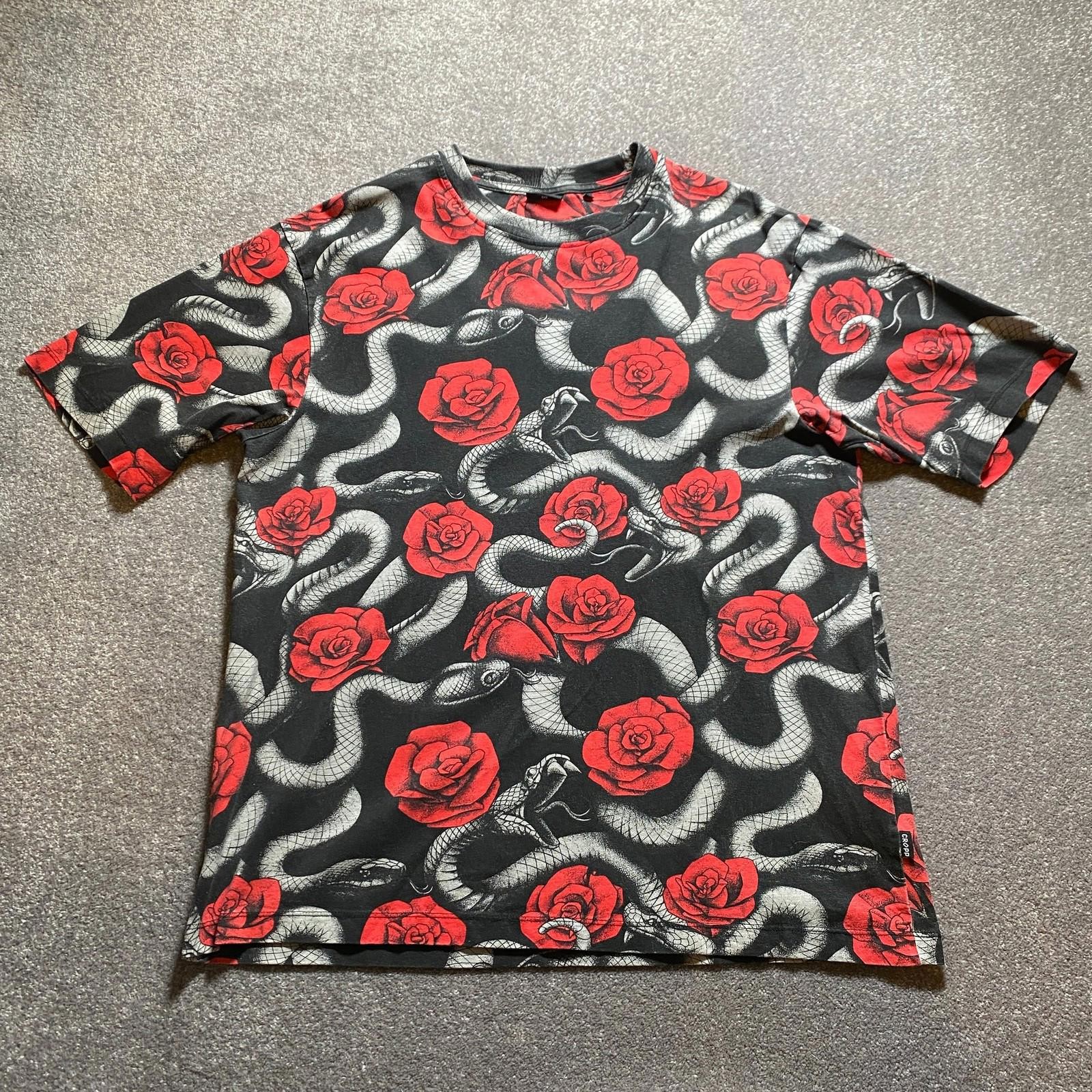 Cropp Men&rsquo;s Large Multicoloured Snake Rose Graphic Print Comfort Fit T-Shirt