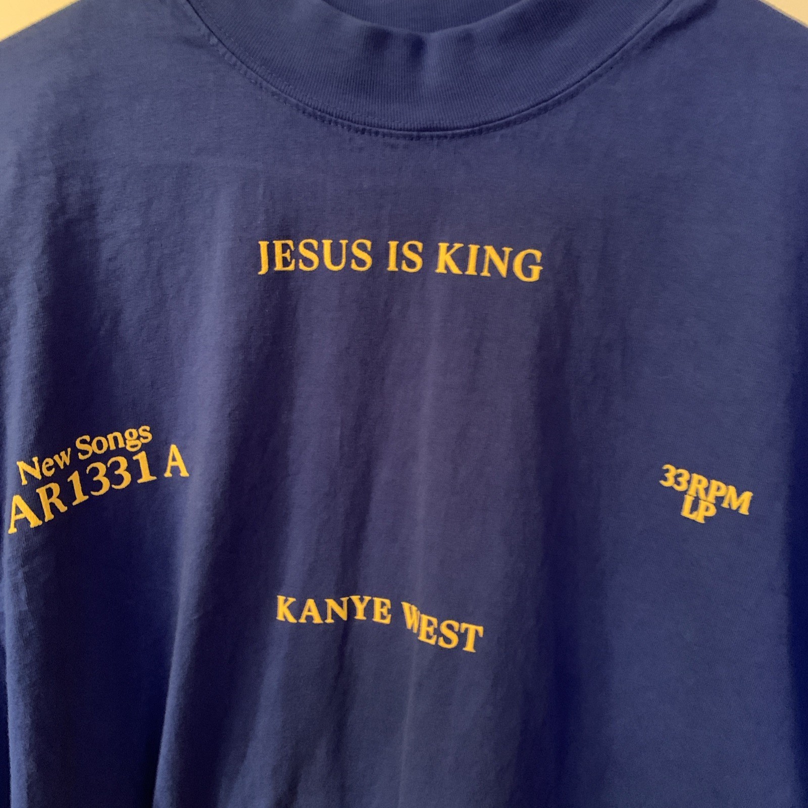 Kanye West Jesus Is King Tee Blue Size Large