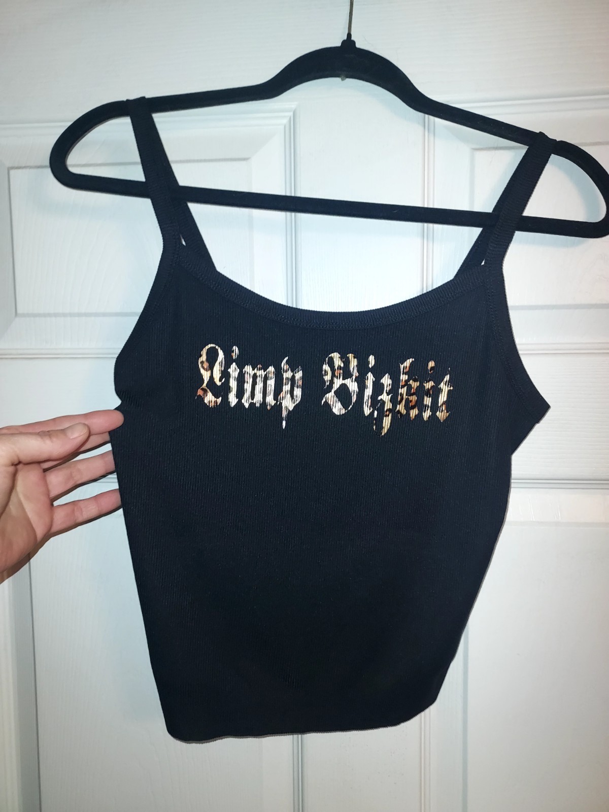 Limp bizkit cropped Tank leopard print Tank top ribbed Limp Bizkit Shirt Xs-2xl