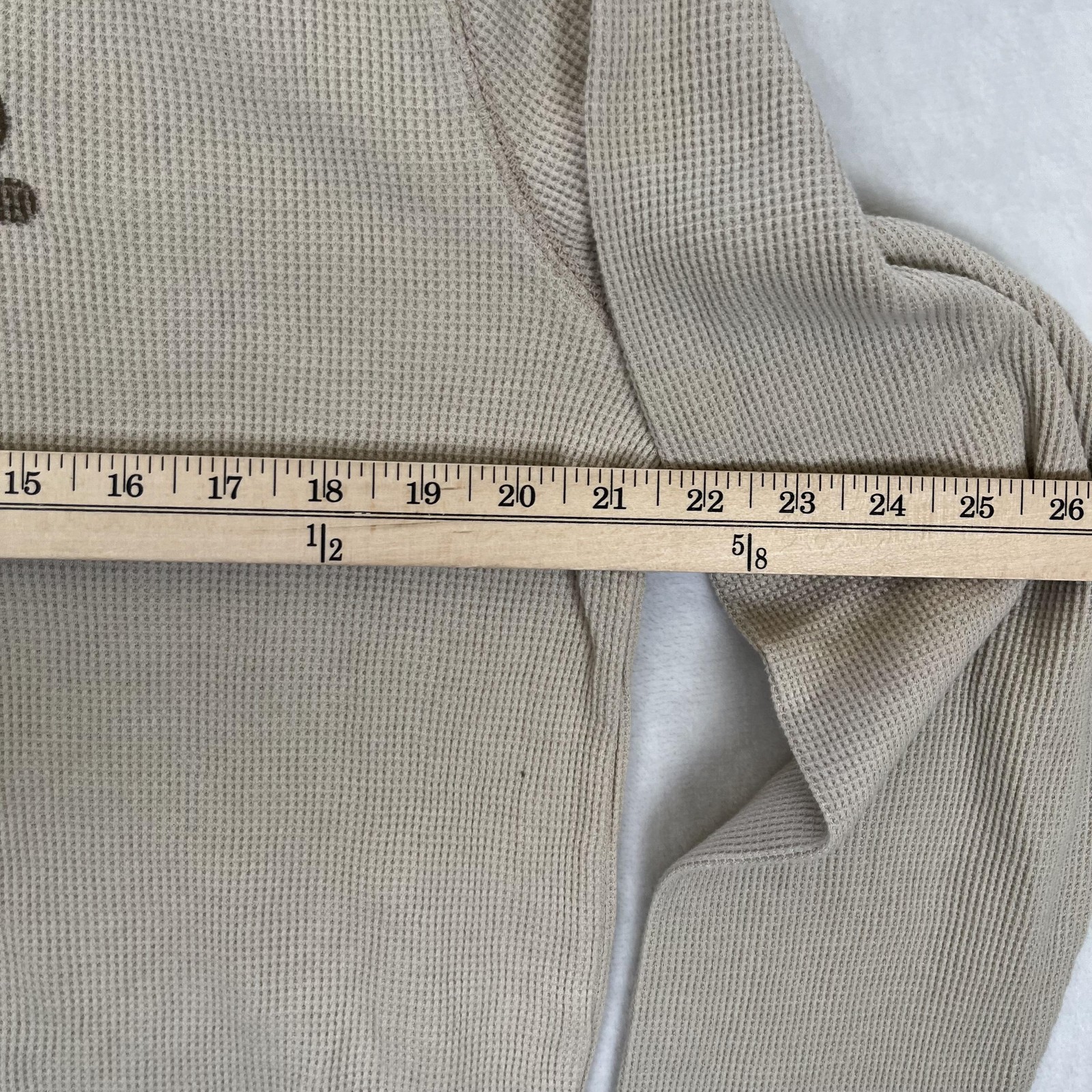 G.H. Bass & Co Long Sleeve T-Shirt Mens Large Beige Field Tested 1876 Thermal