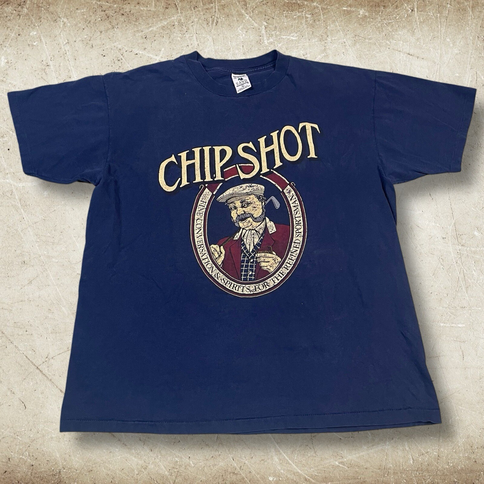 Vintage 90’s Chip Shot Golf Single Stitch T-Shirt Size L Galt Sand USA Made