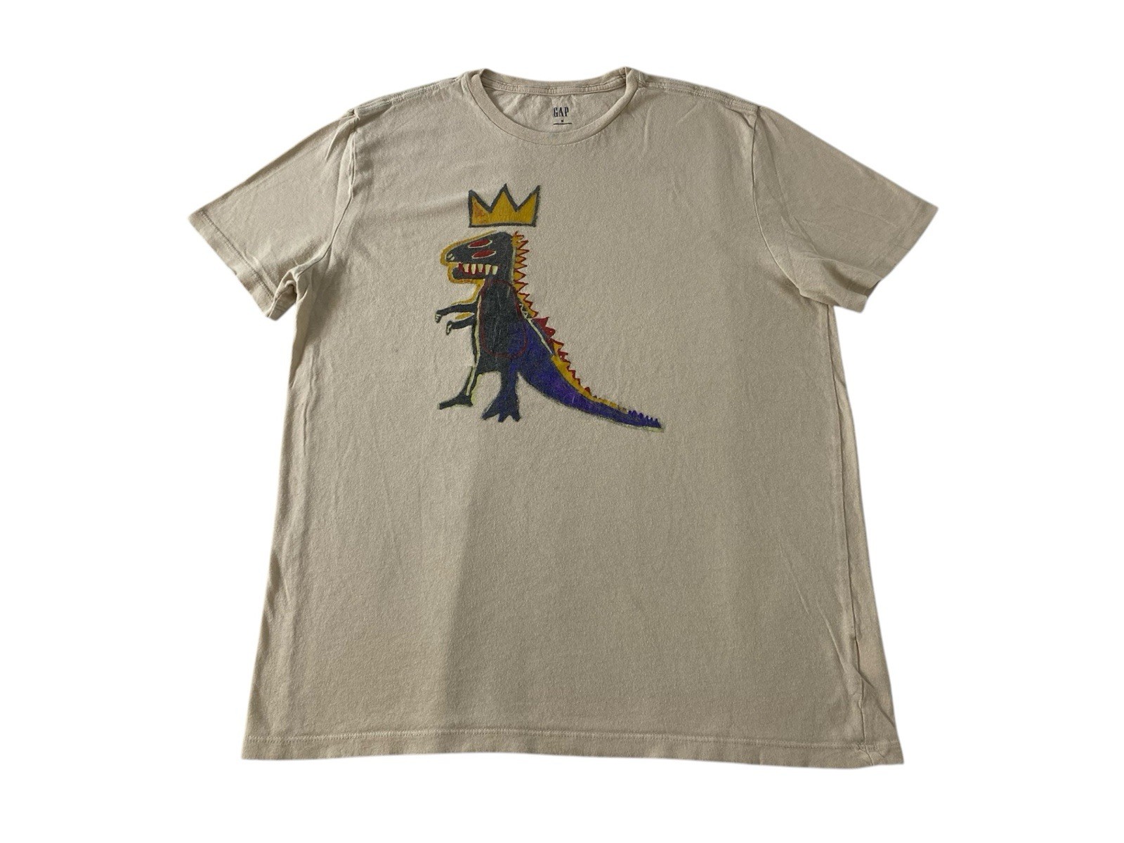 GAP X Jean Michel Basquiat Dinosaur Artwork Graphic Tee Fits Size M L W387