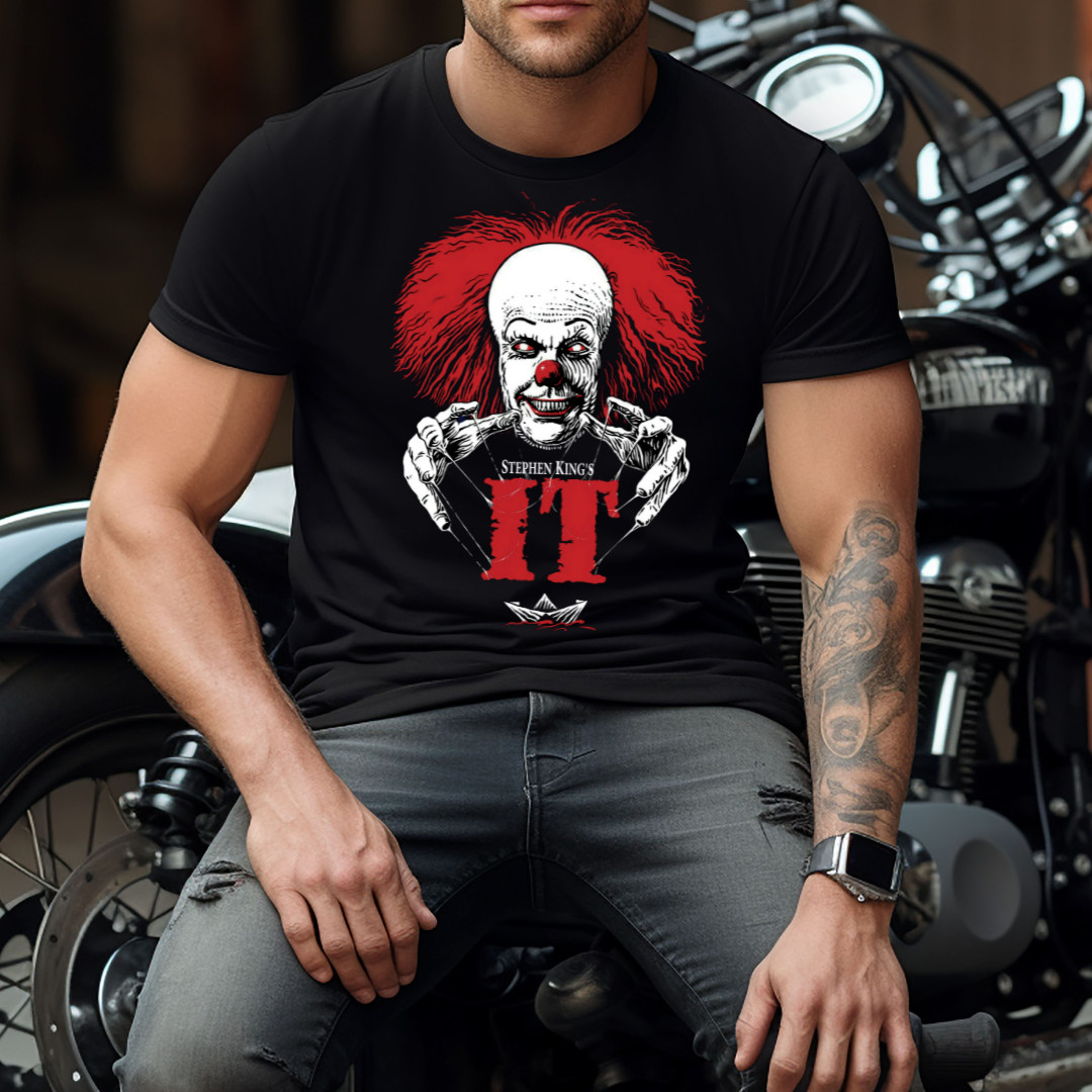 It Pennywise Stephen King Movie Horror T-Shirt Black S-3XL