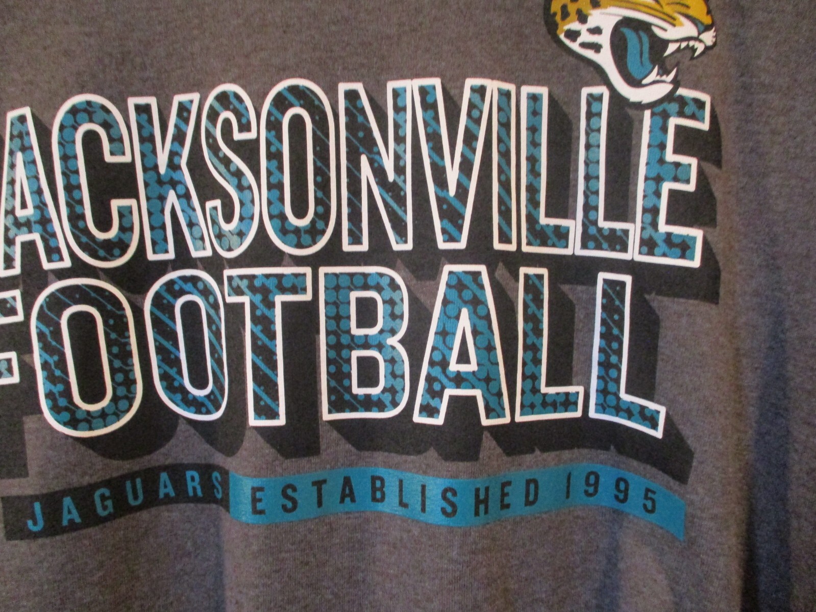 NWT NFL XL Jacksonville Jaguars Est. 1995 Charcoal Gray Collector Logo T-Shirt