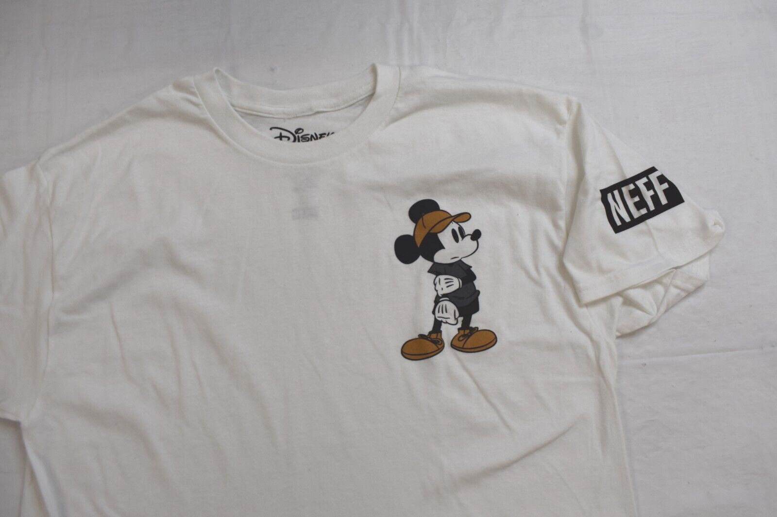 Neff x Disney Mens Mickey Mouse In Streetwear White Shirt New S, L, XL