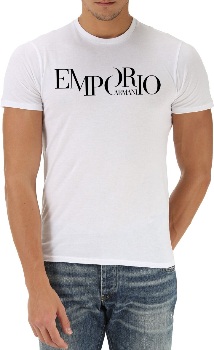 EMPORIO ARMANI New White Men&rsquo;s cotton T-shirt Short sleeve,size M,L,XL,XXL,XXXL