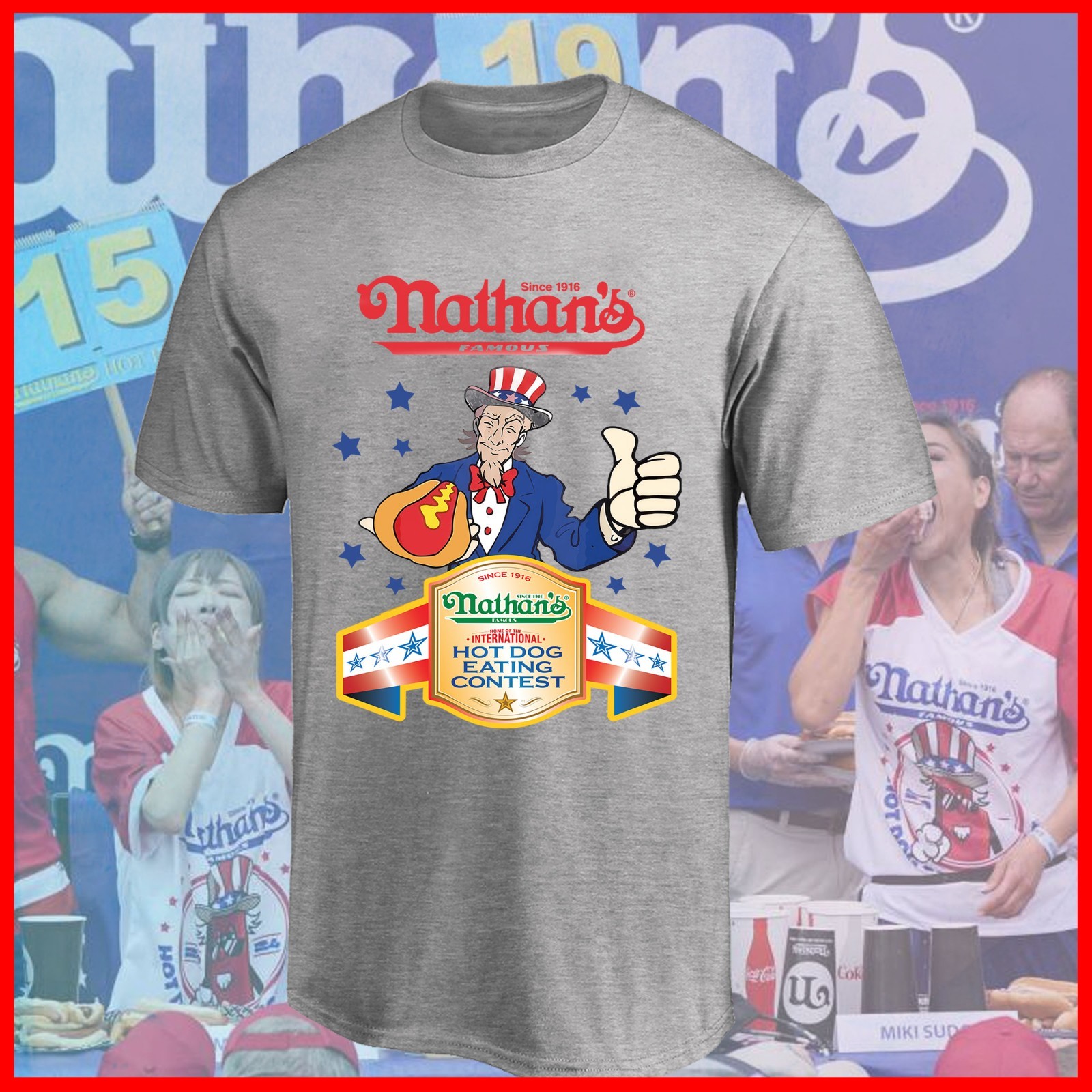 FREESHIP – HOT! Nathan&rsquo;s Hot Dog Eating Contest Retro Shirt Gift For Fan S-5XL
