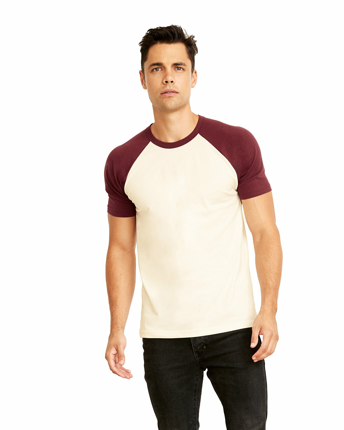 Next Level Apparel Unisex 100% Cotton Raglan Short Sleeves T-Shirt N3650 XS-3XL