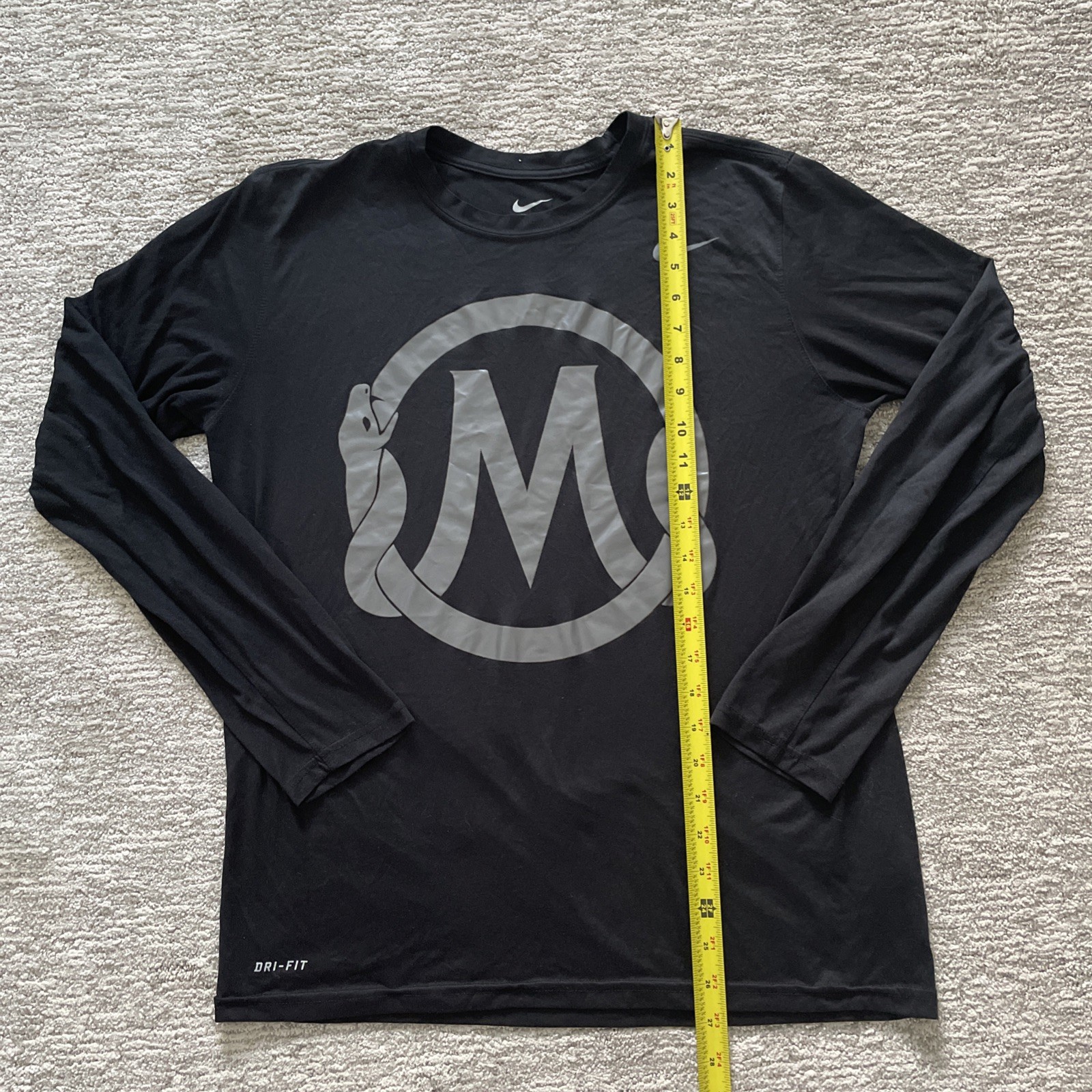 Nike Kobe Bryant Mamba Sports Academy Shirt Long Sleeve Black Large Dri-Fit