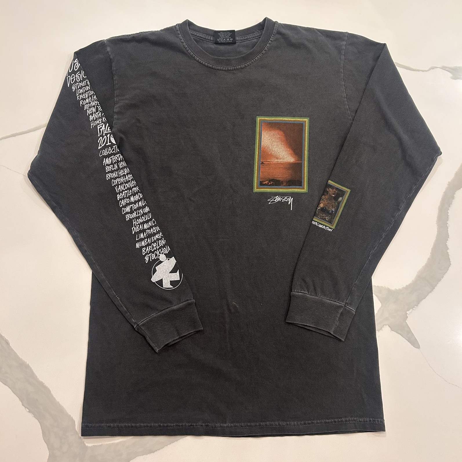 Stüssy Inferno Long Sleeve T-shirt. Stüssy Fall 2018 Collection. Small