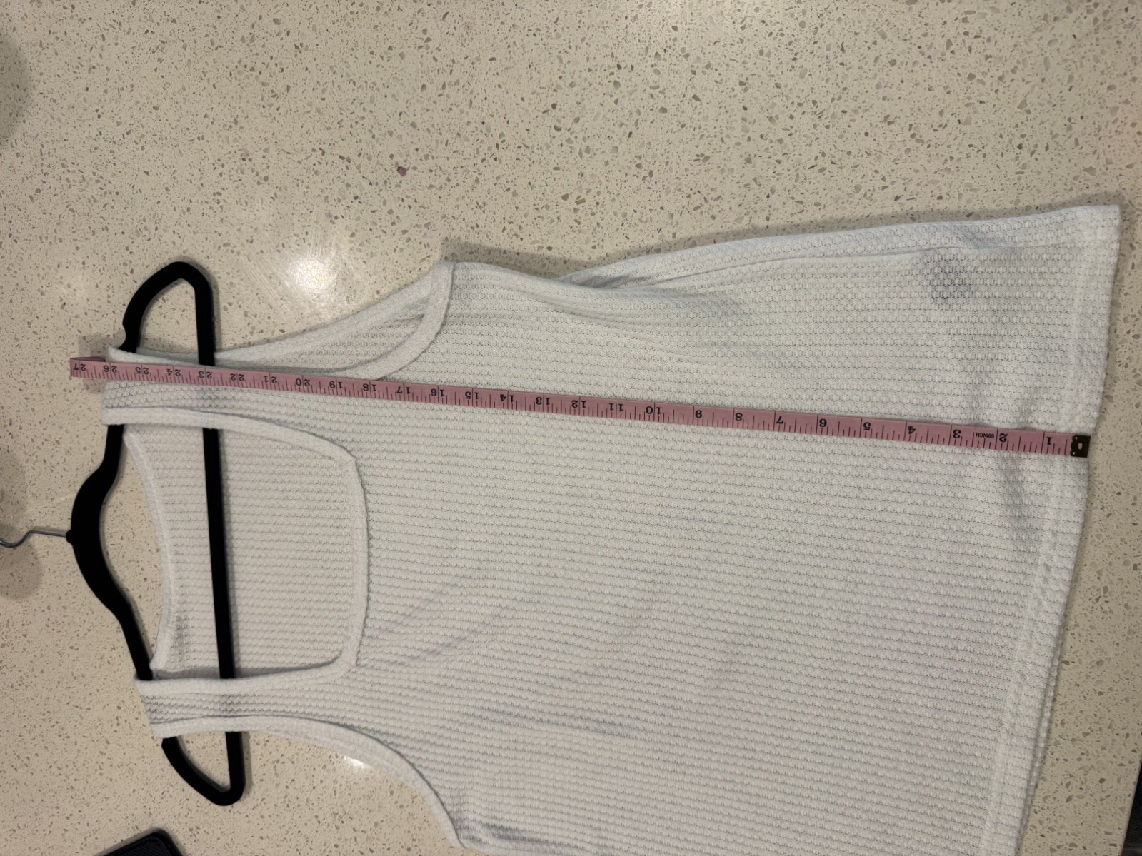 Manfinity Men’s Small White Waffle Knit Square Neck Tank Top Casual Minimalist