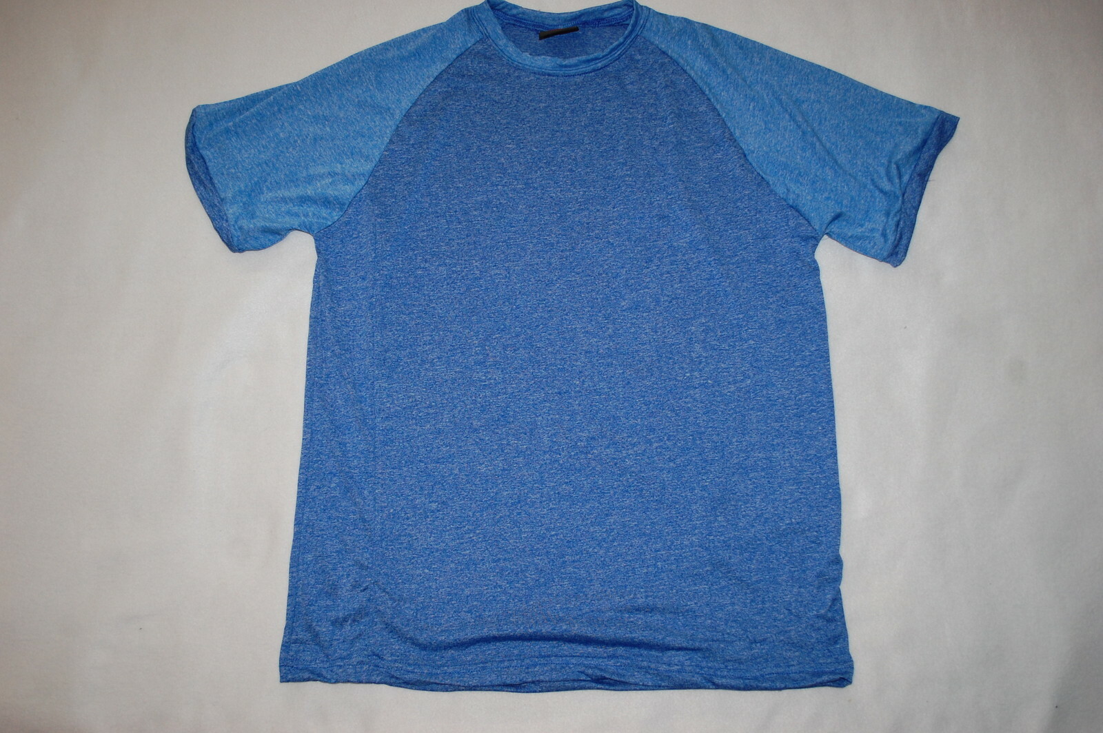 Mens S/S T-Shirt BLUE HEATHERED ATHLETIC TEE Semi-Fitted SIZE M 38-40