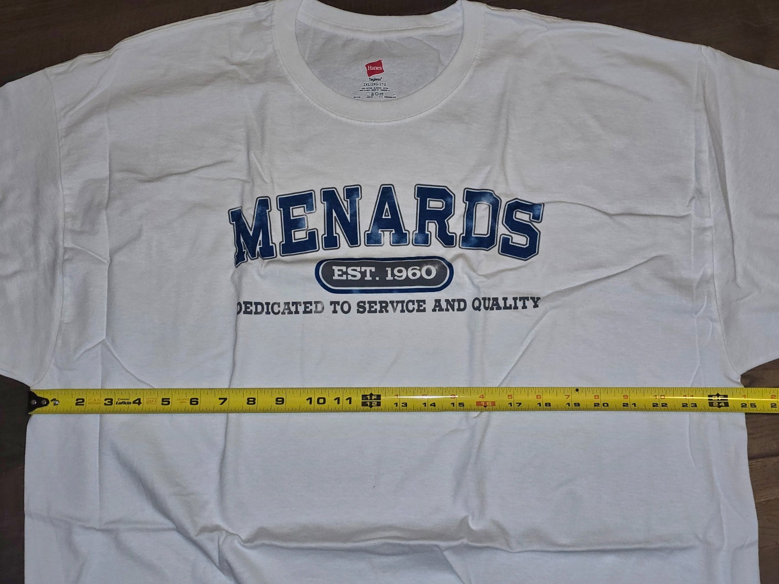 Menards T-shirt Mens Sz 2XL Est. 1960 Hanes ComfortBlend Shirt New