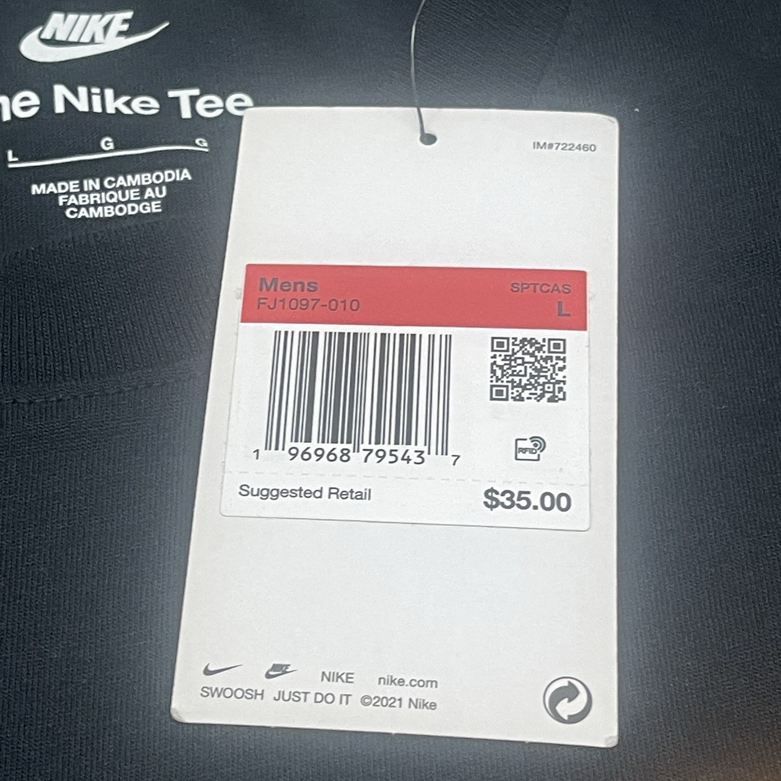 Nike The Nike Tee Mens Large Black Graphic T-Shirt Jeffery Sincich Seeking Sole