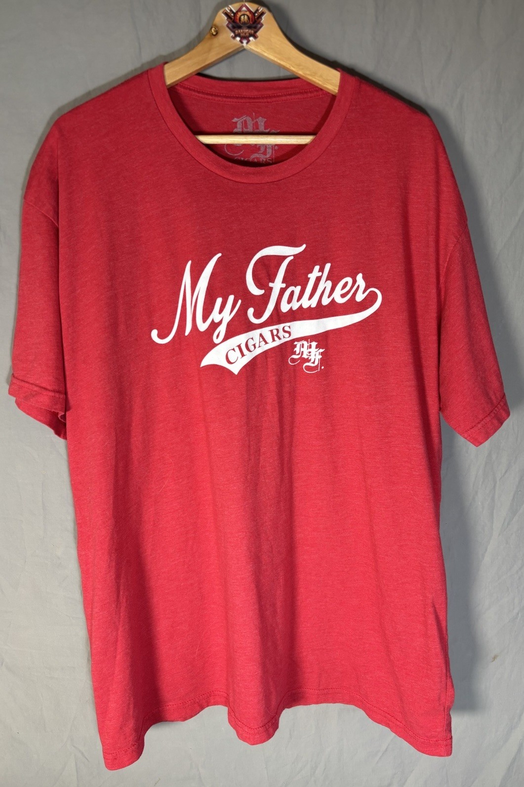 My Father Cigars T Shirt 2XL Red Graphic Tee Tobacco Lounge Style