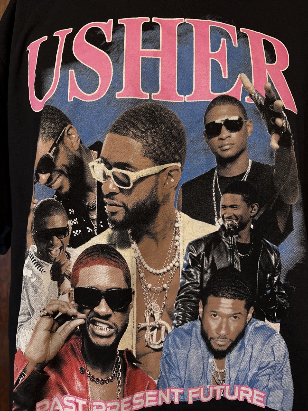 Usher Past Present Future Tour Black Shirt Size 2XL Mens