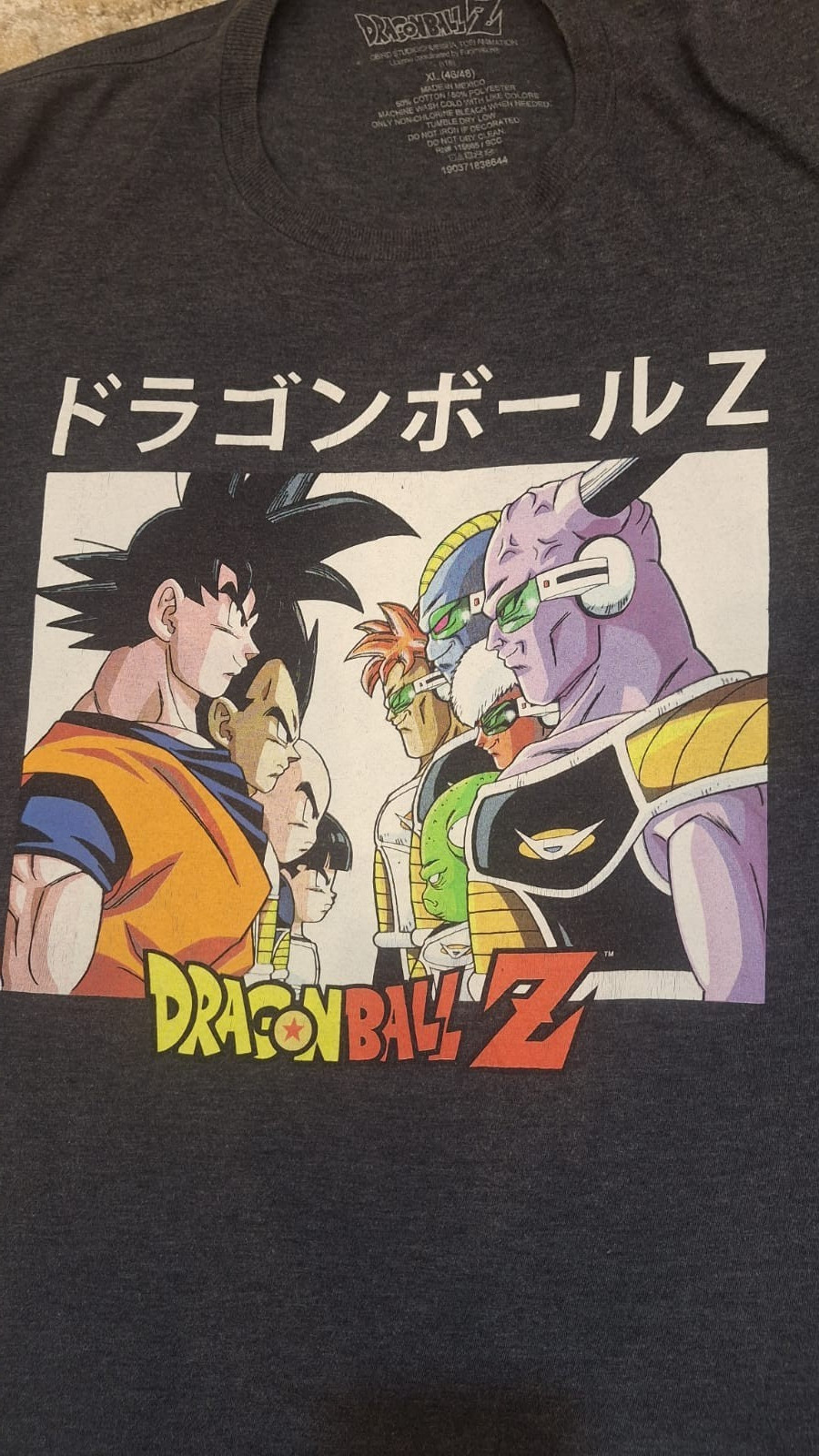 Dragon Ball Z DBZ Graphic T-Shirt Men&rsquo;s XL Gray Anime Goku Frieza Short Sleeve