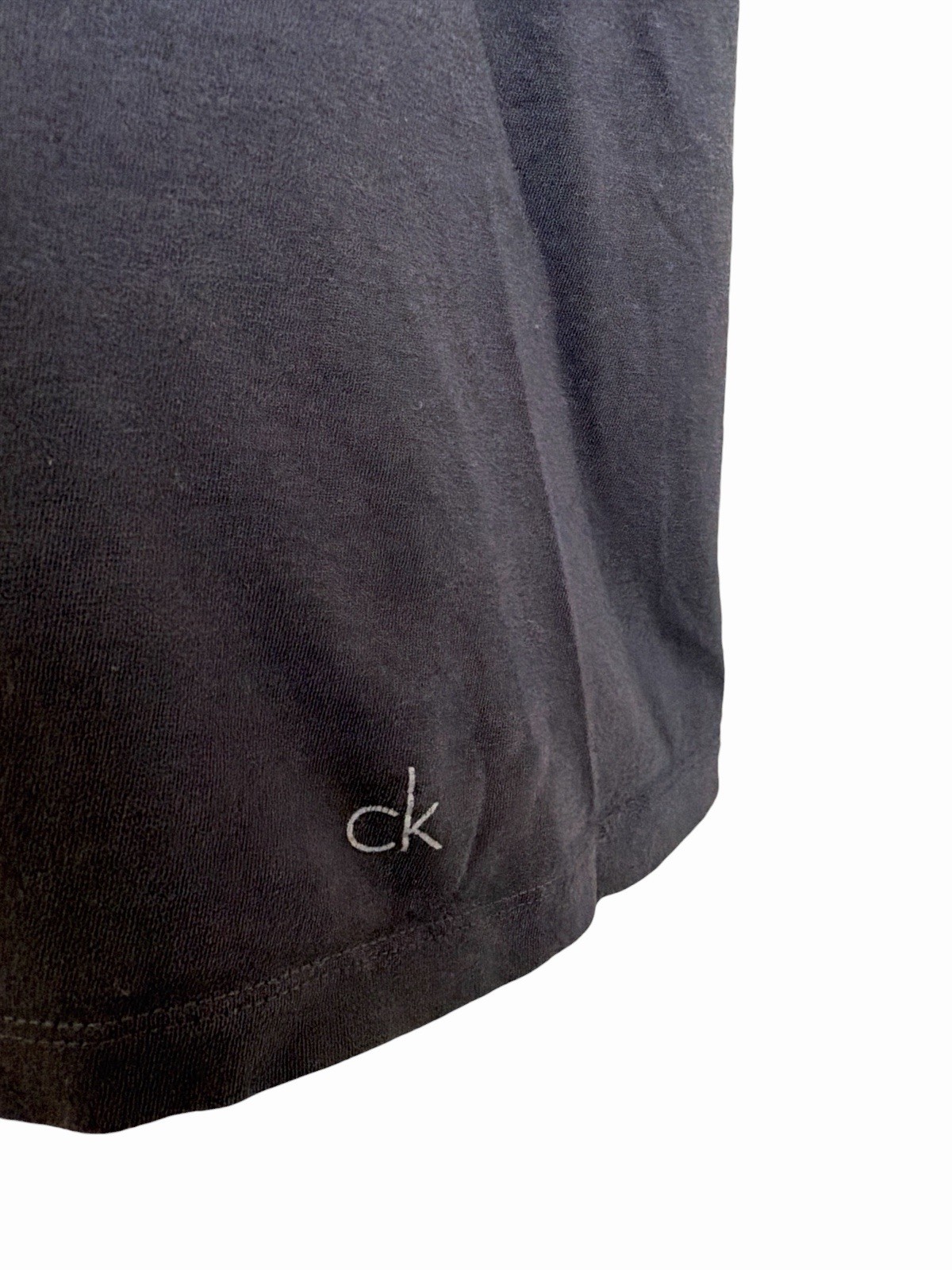 Calvin Klein Men&rsquo;s M Dark Gray 100% Cotton Short Sleeve T-Shirt Plain No Pockets