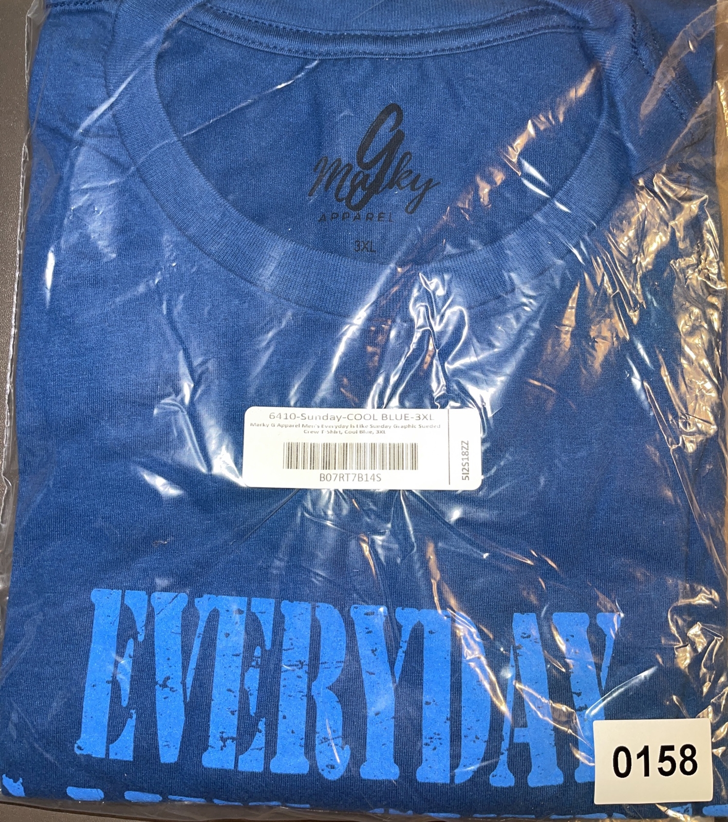 Goodlife by Marky G – Sunday -￼ Graphic men Tshirt – Cool Blue- 3 XL