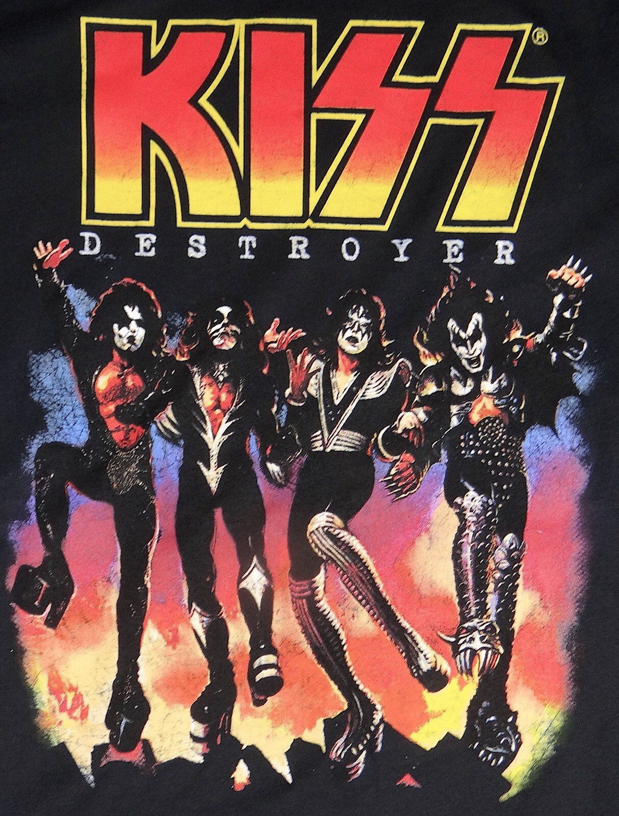 KISS Destroyer T-Shirt Shirt Cotton Poly Blend Wrinkle Resistant Mad Engine Sz M