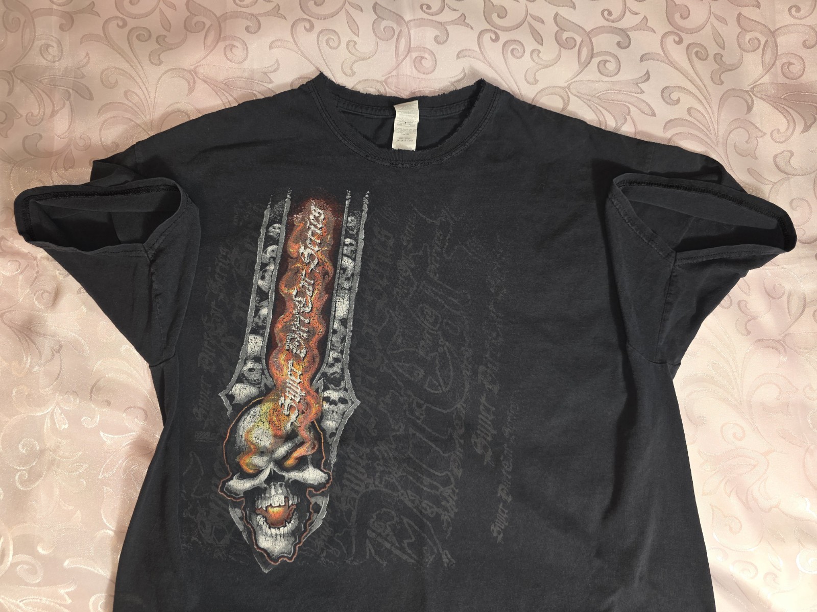 Vintage Y2K Super Dirt Car Series Tshirt Men&rsquo;s XL Distressed Skull Racing Skater