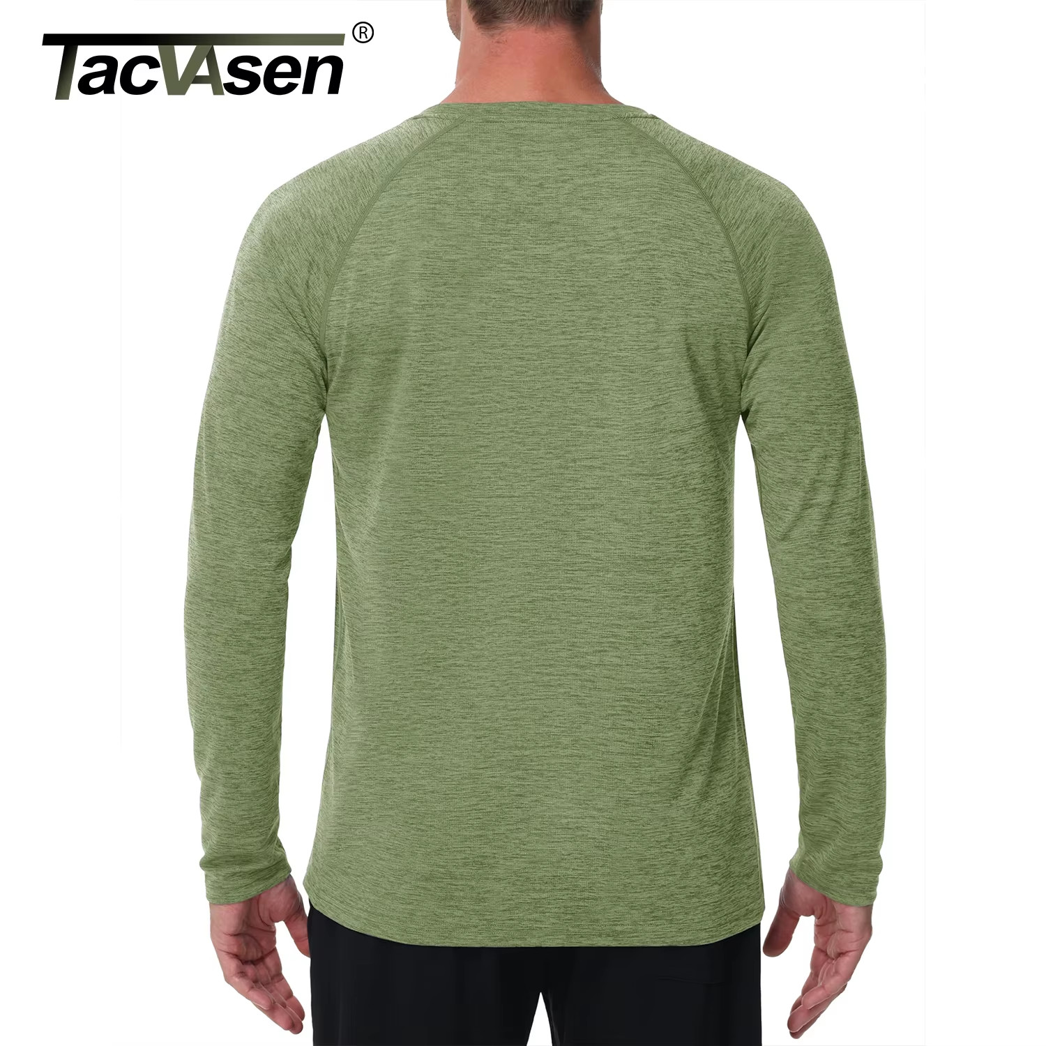 Mens Sports Shirt Long Sleeve UPF50+ Quick Dry Breathable Outdoor Fitness