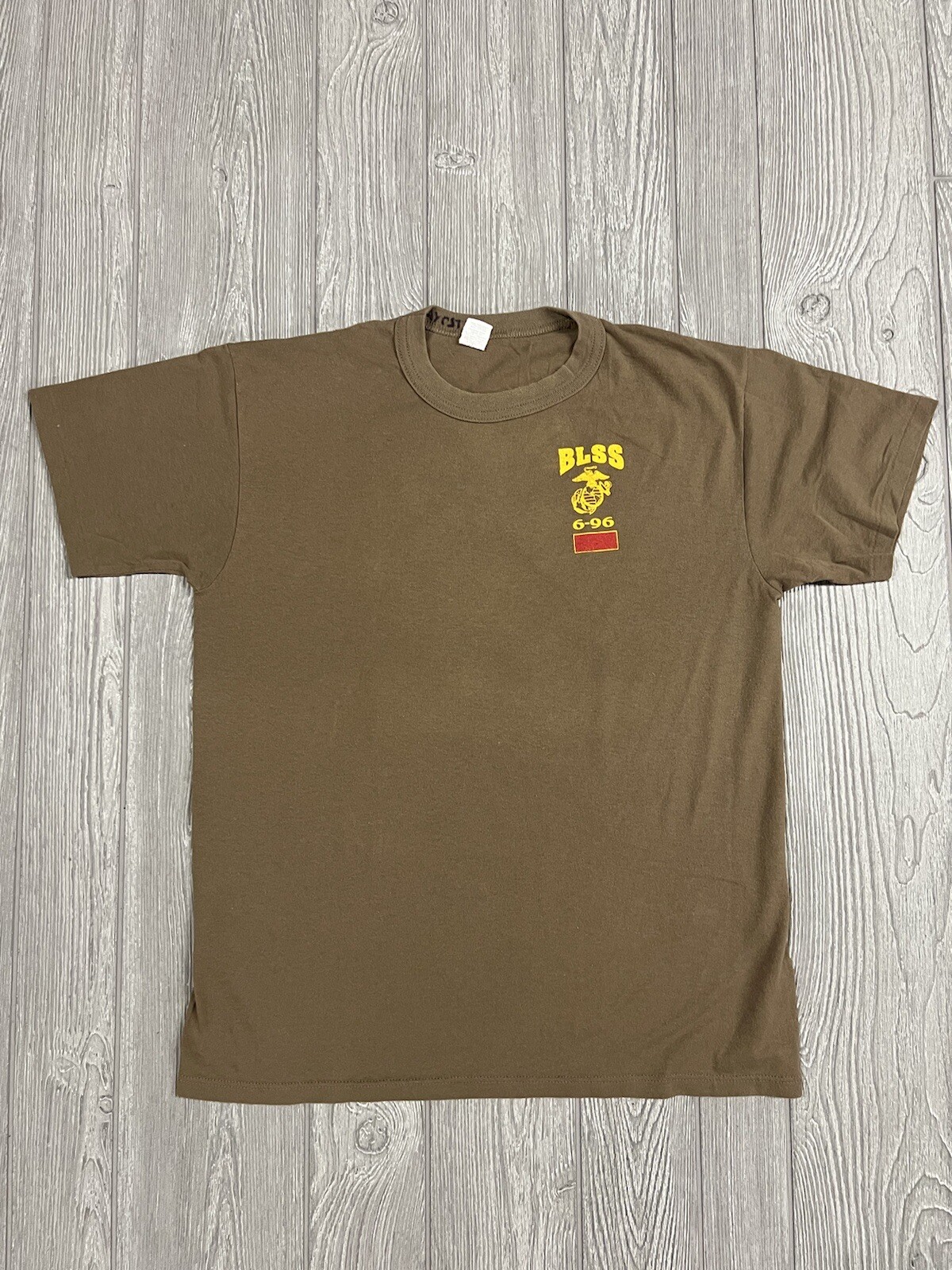 Vintage US Marine Corps T-Shirt BLLS Basic Landing Support Spec USA Adult L